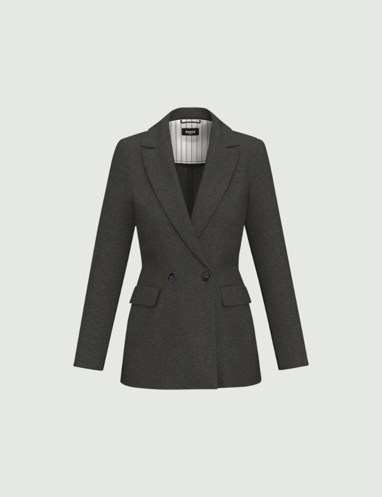 Giacca doppiopetto in jersey stretch - Emme - 5