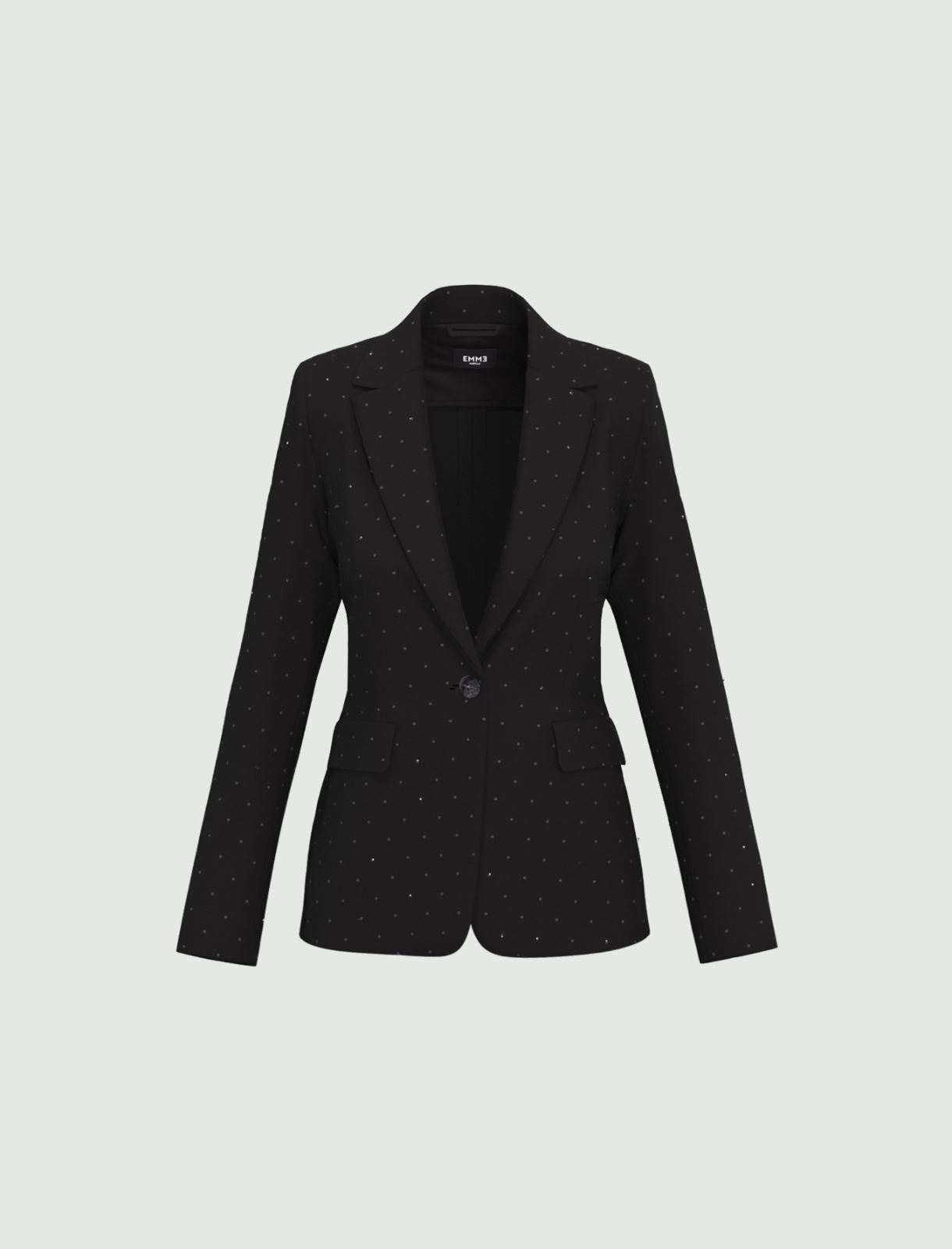 Jersey blazer with appliqué detail - BLACK - Emme - 5