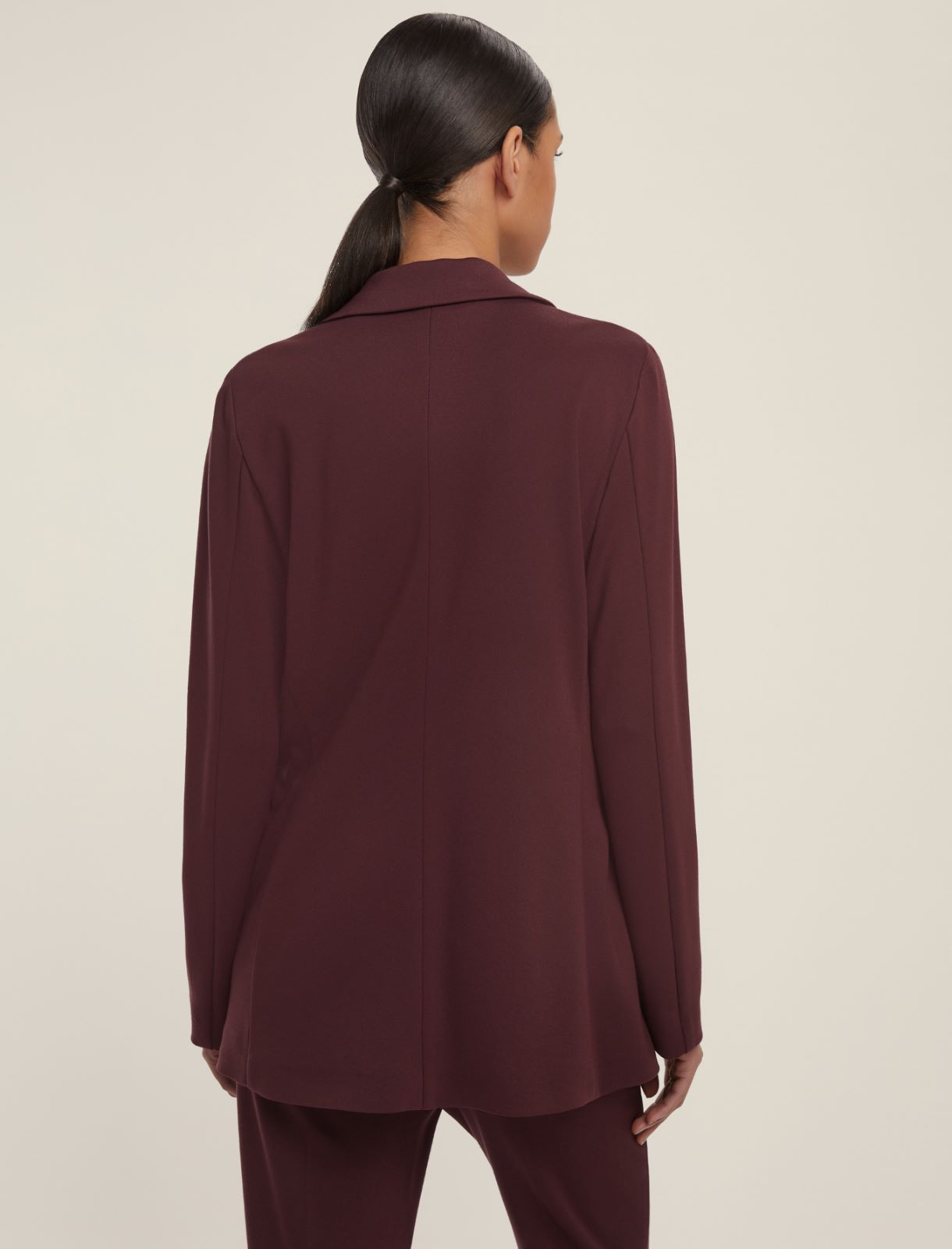 Giacca dritta in jersey stretch - BORDEAUX - Emme - 2