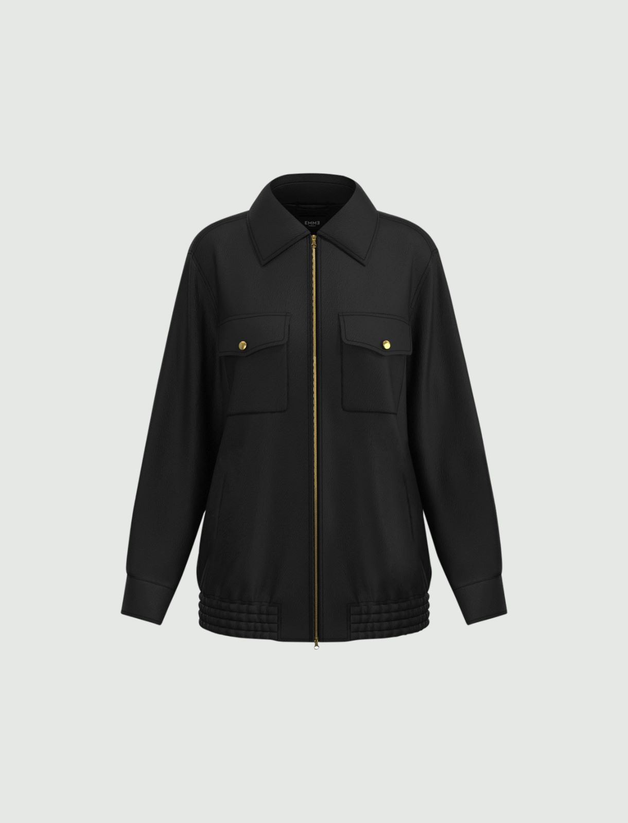 Giaccone in jersey spalmato - NERO - Emme - 5