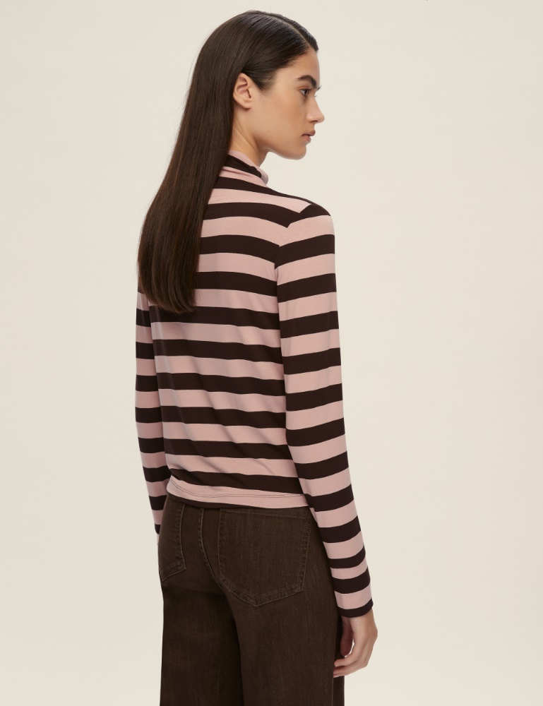 Jersey de punto elástico con cuello alto tipo polo - Emme - 3