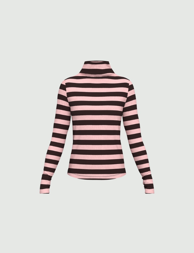 Jersey de punto elástico con cuello alto tipo polo - Emme - 5