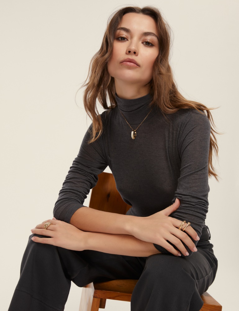 Cashmere-blend polo-neck sweater - Emme