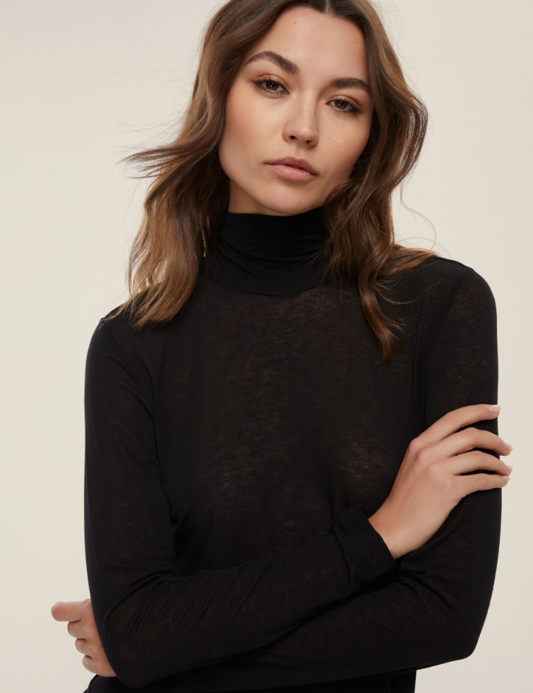 Cashmere-blend polo-neck sweater - Emme - 4