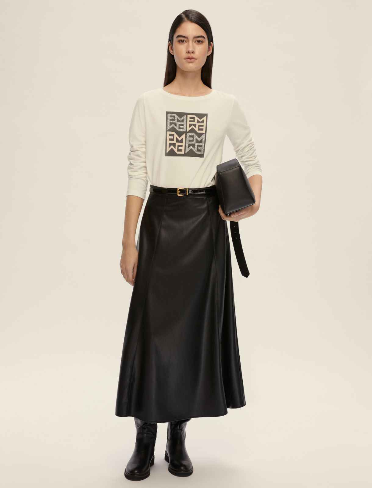 T-shirt con stampa - ANTRACITE - Emme