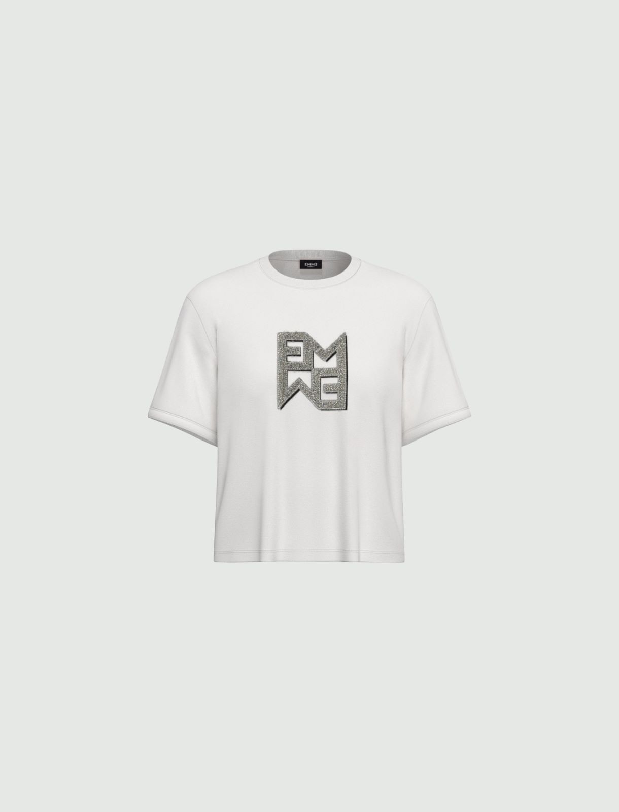 T-shirt in jersey con cristalli - PANNA - Emme - 5