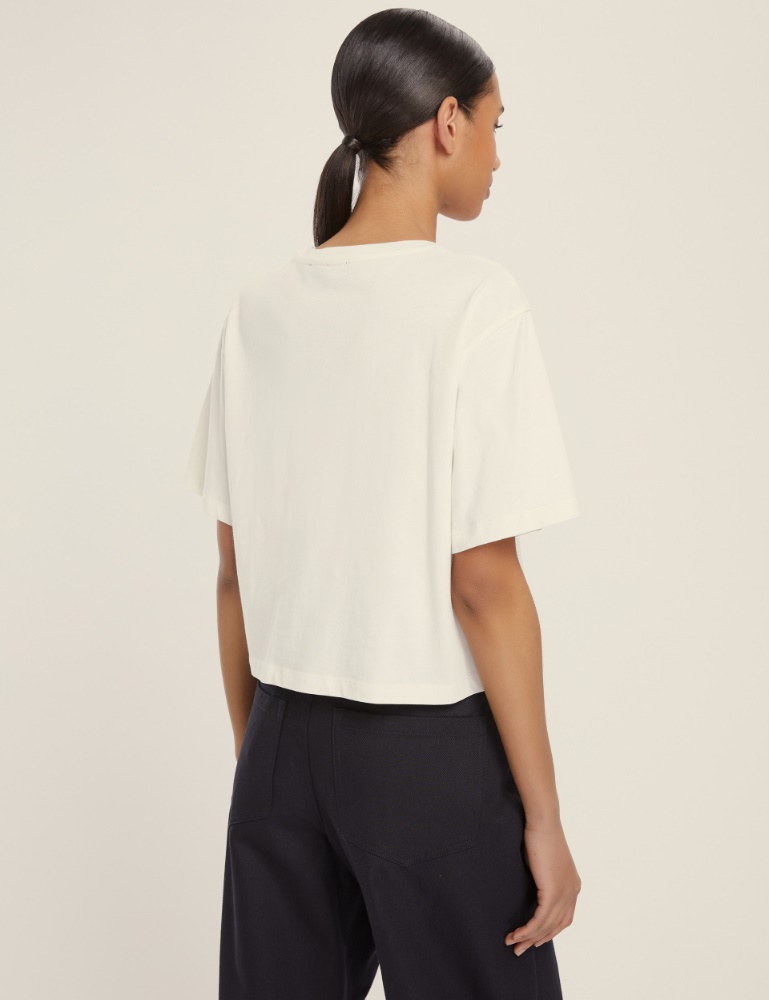 T-shirt in jersey con cristalli - Emme - 4