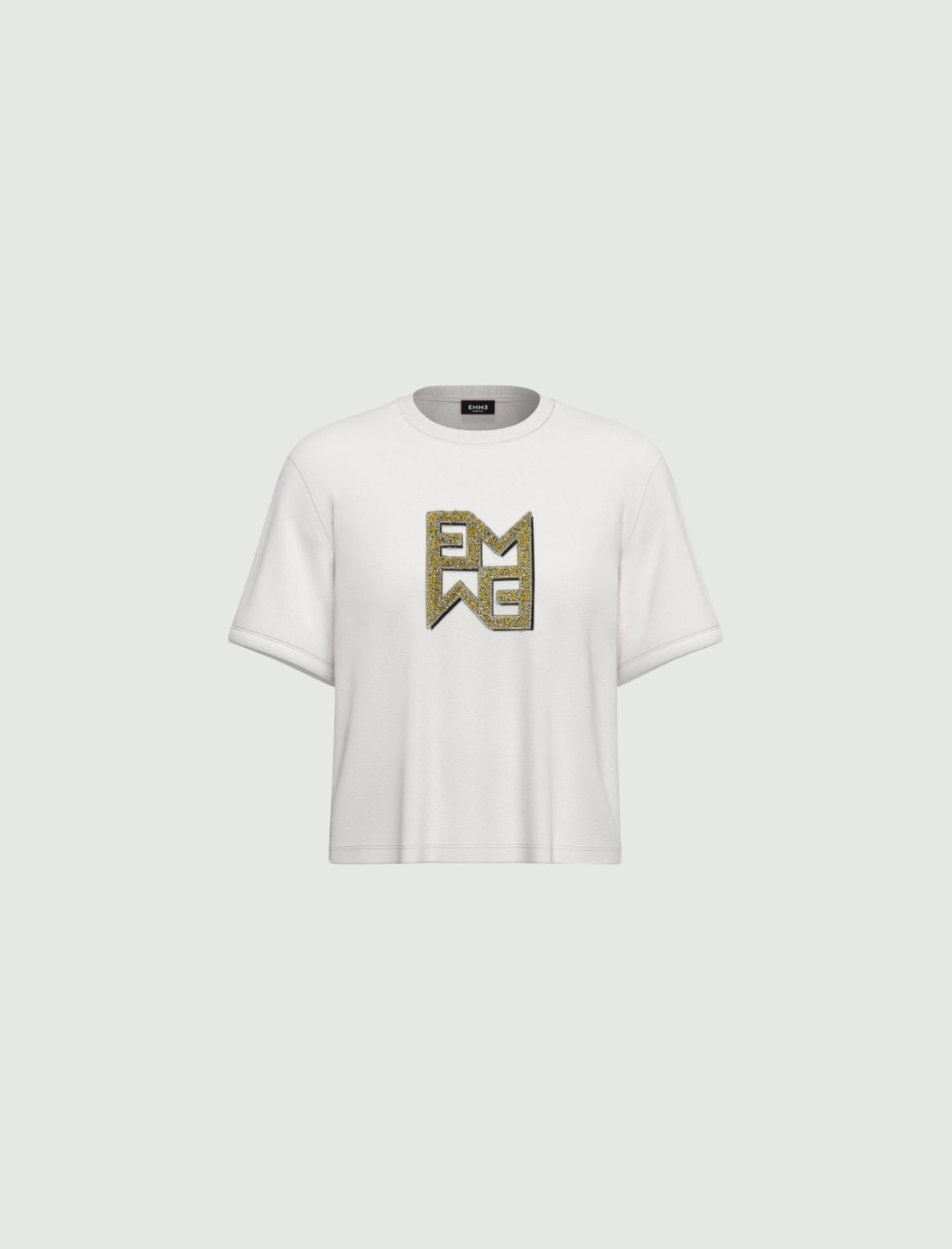 T-shirt in jersey con cristalli - PANNA - Emme - 5