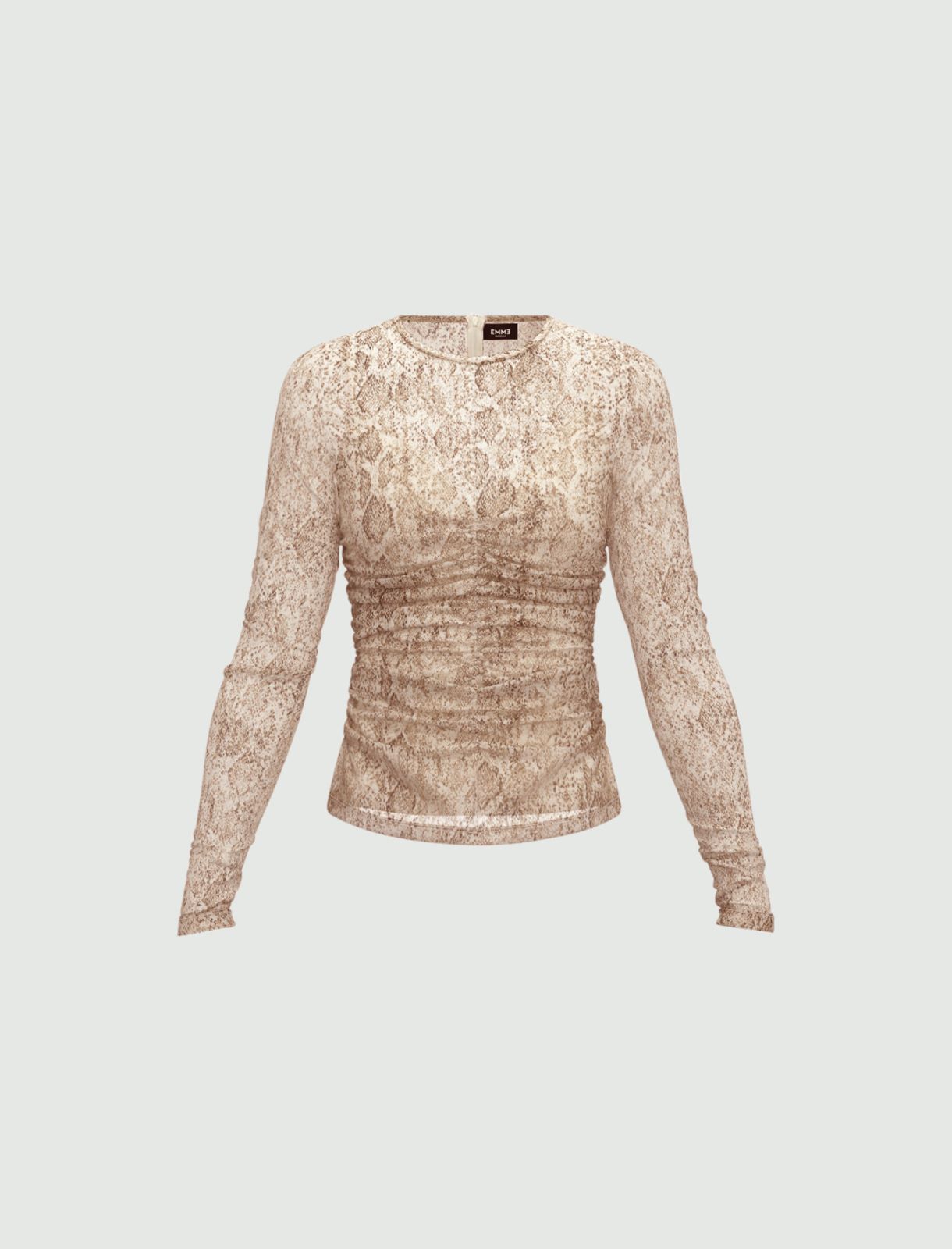 T-shirt in jersey tulle - CAMMELLO - Emme - 5