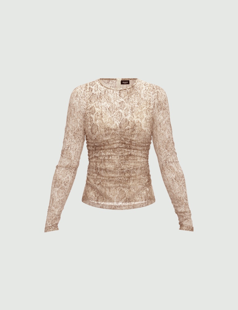 T-shirt in jersey tulle - Emme - 5