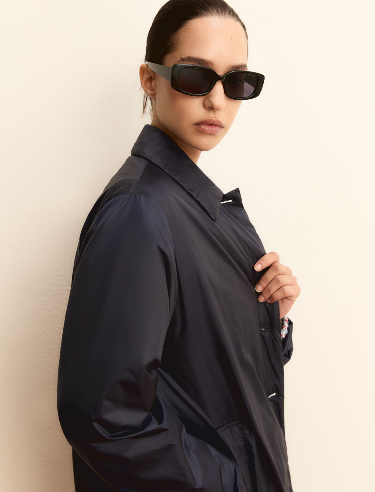 Fabric raincoat - NAVY - Emme - 3