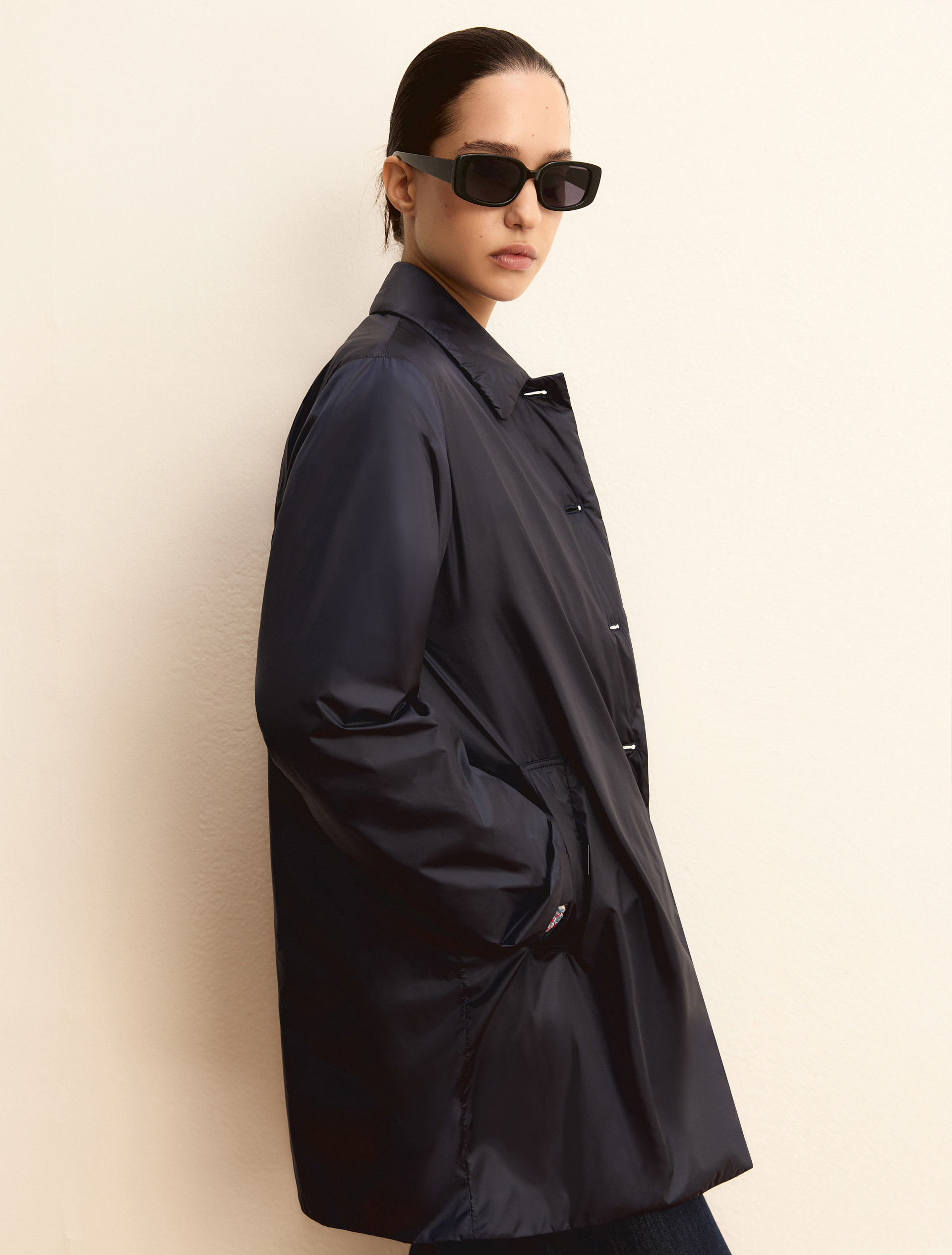 Fabric raincoat - NAVY - Emme - 4