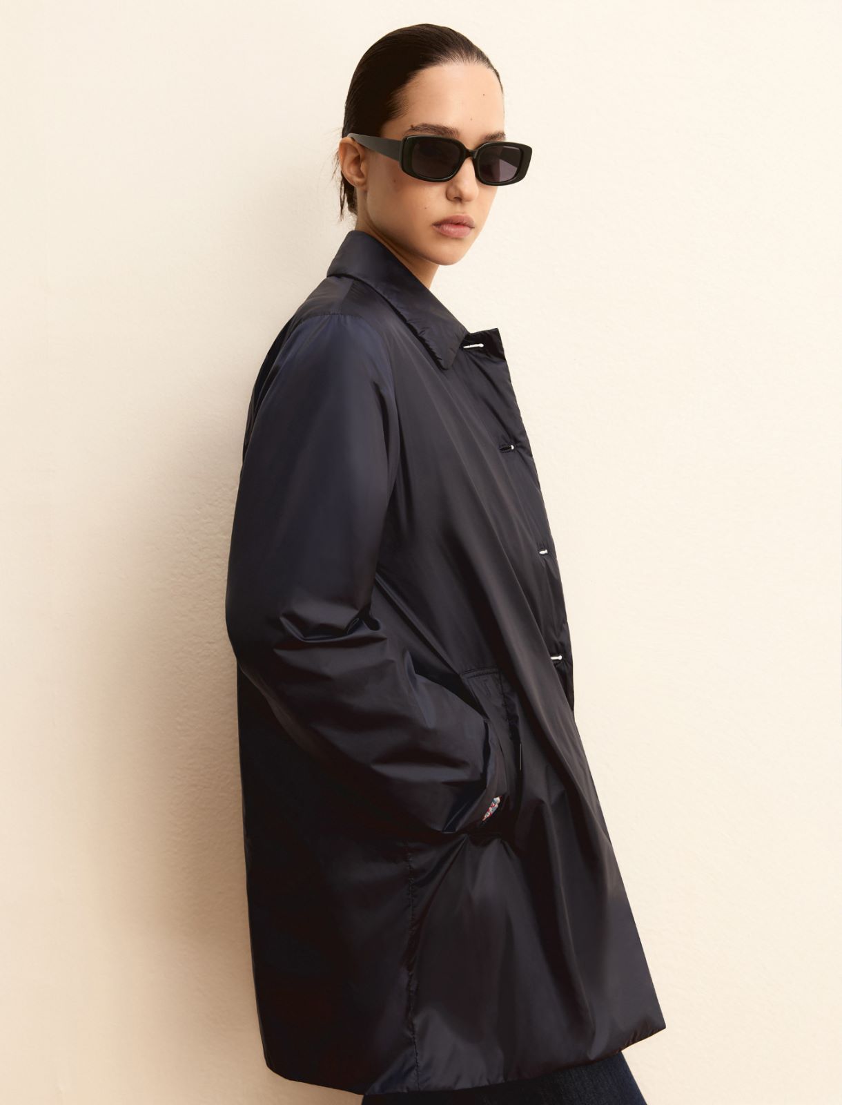 Fabric raincoat - NAVY - Emme - 4