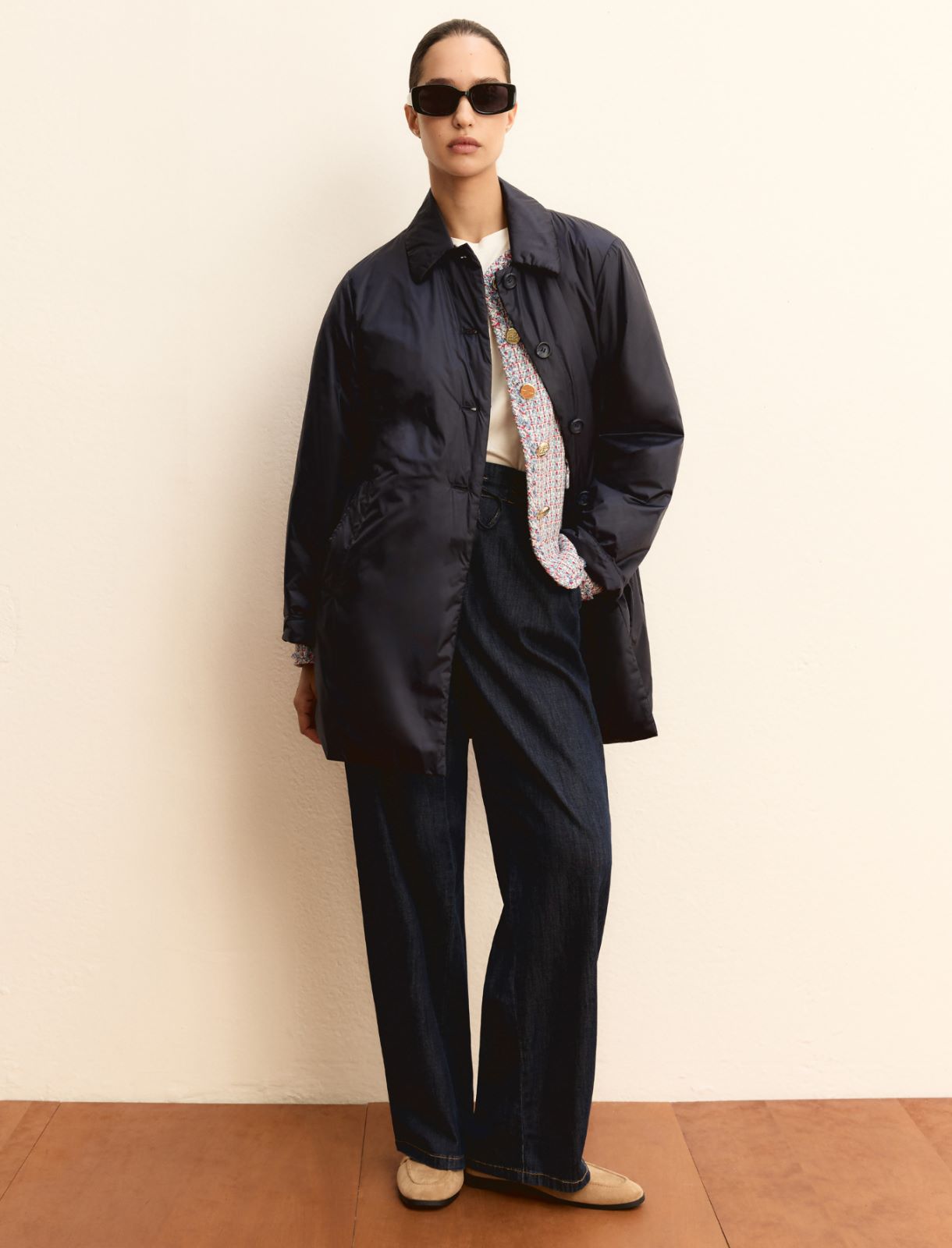 Fabric raincoat - NAVY - Emme