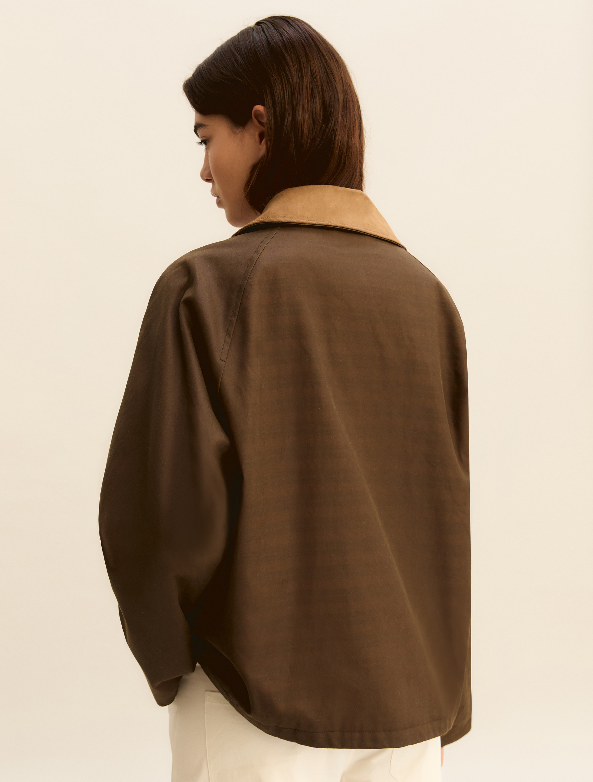 Waxed canvas jacket - BROWN - Emme - 2