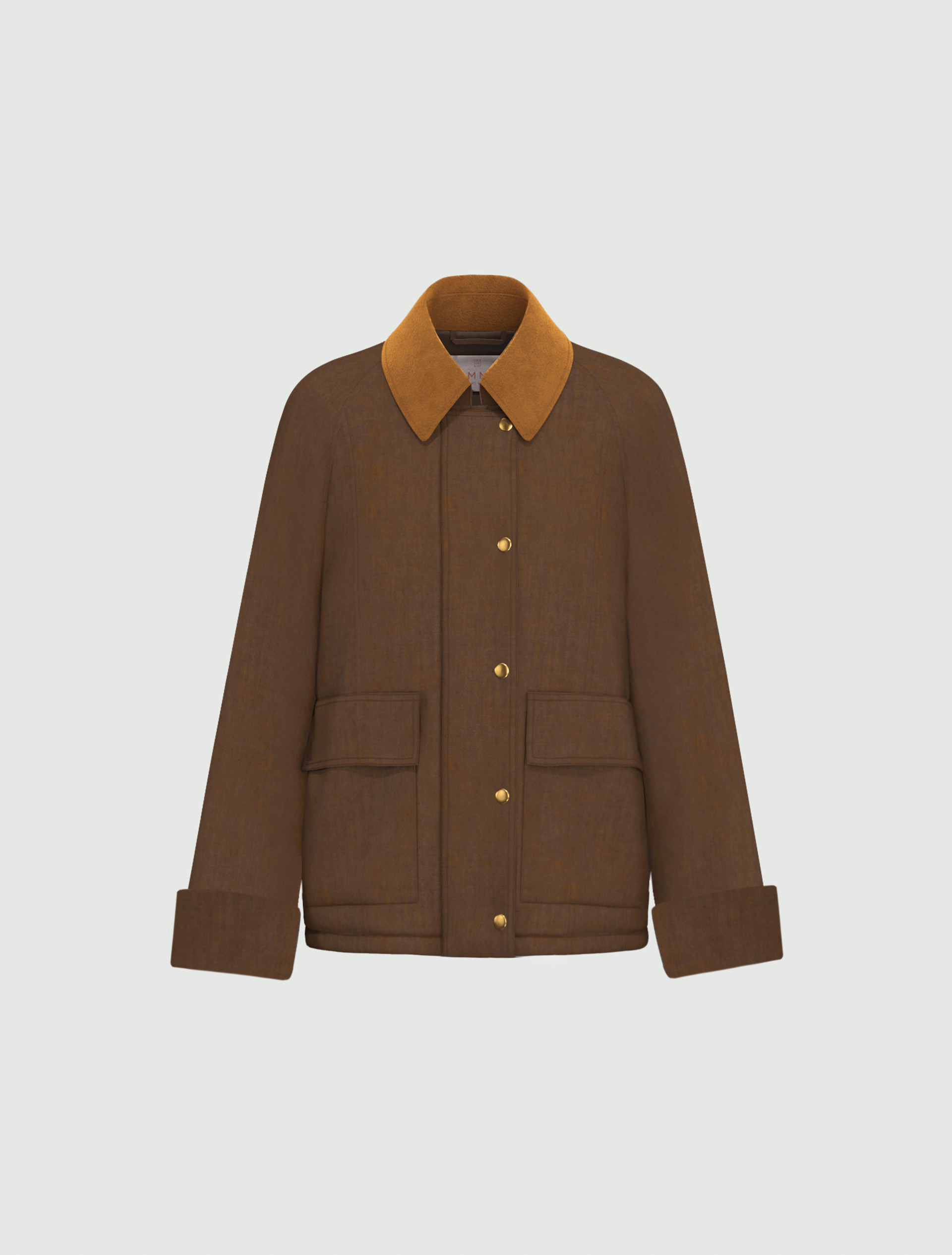 Waxed canvas jacket - BROWN - Emme - 5
