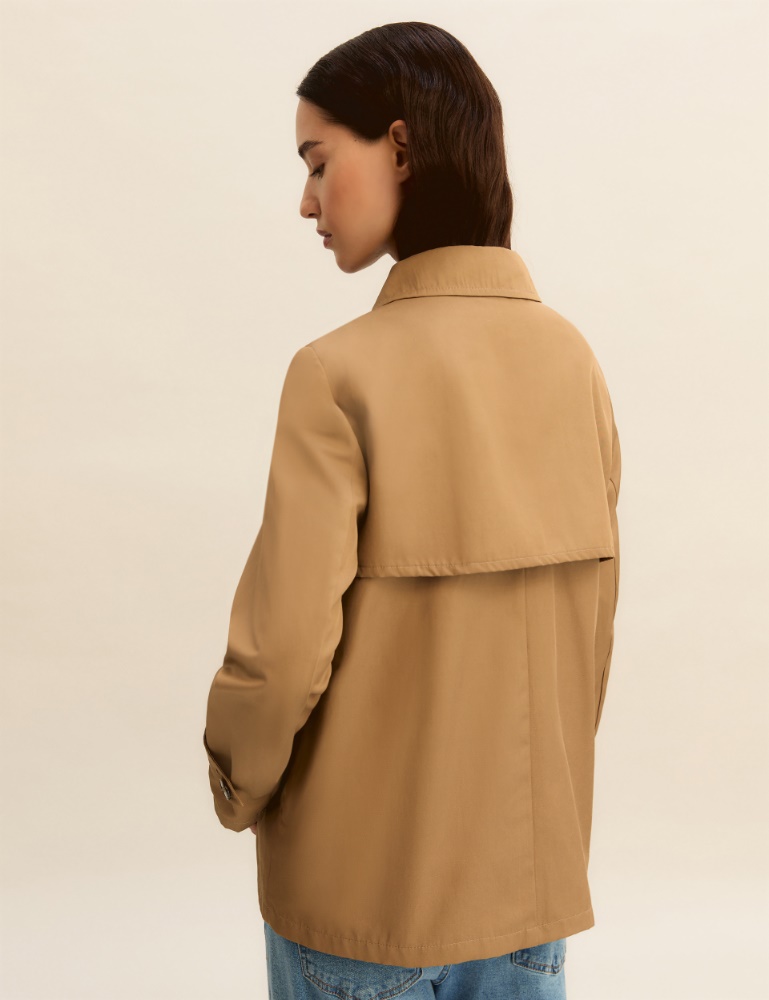 Double-breasted water-repellent gabardine trench coat - Emme - 3