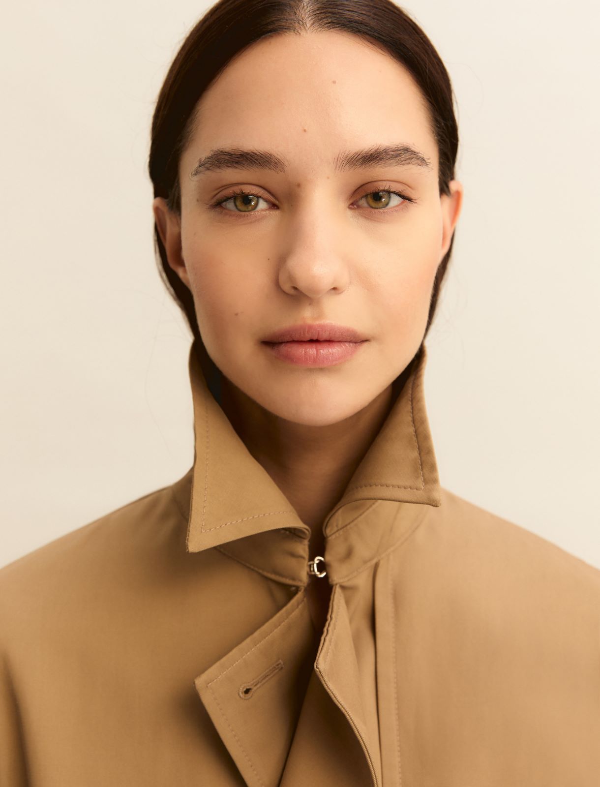 Double-breasted water-repellent gabardine trench coat - TURTLEDOVE - Emme - 3