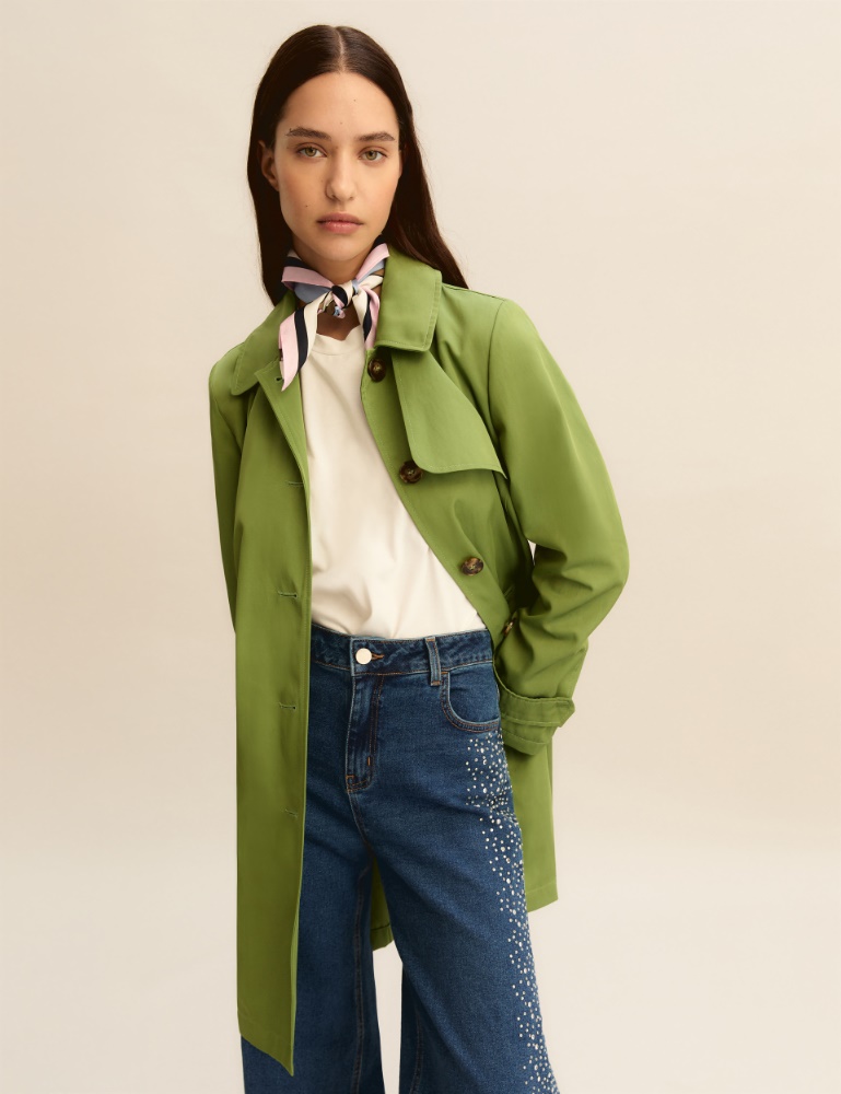 Single-breasted water-repellent trench coat - Emme