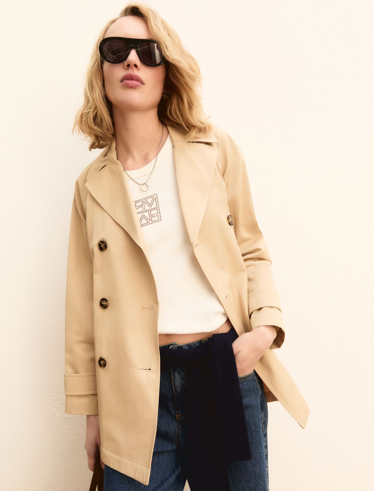 Trench corto antigoccia - BEIGE - Emme - 4