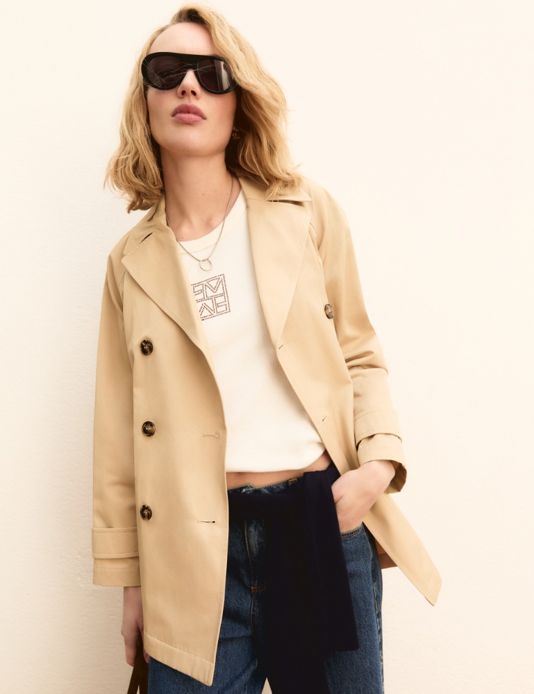 Short water-repellent trench coat - Emme - 3