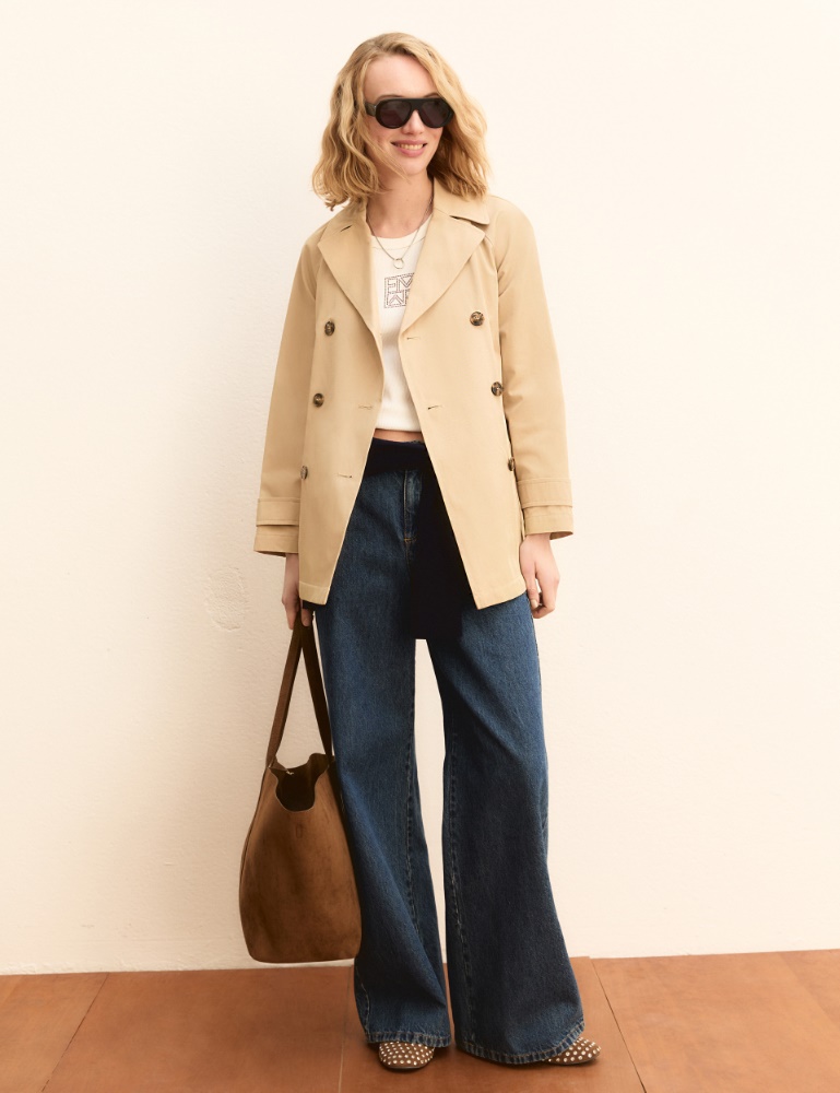 Short water-repellent trench coat - Emme - 4