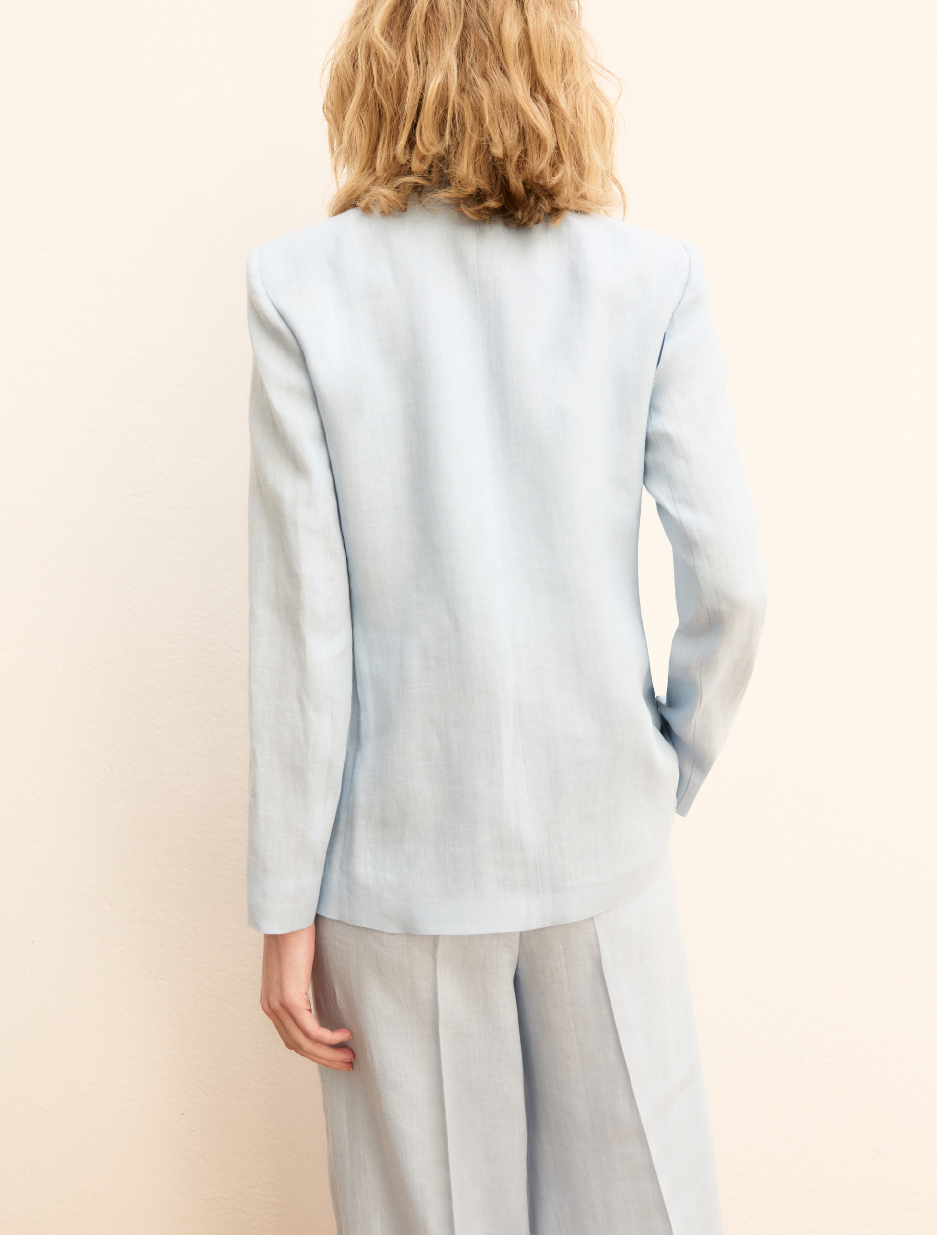 Blazer in lino - AZZURRO - Emme - 3