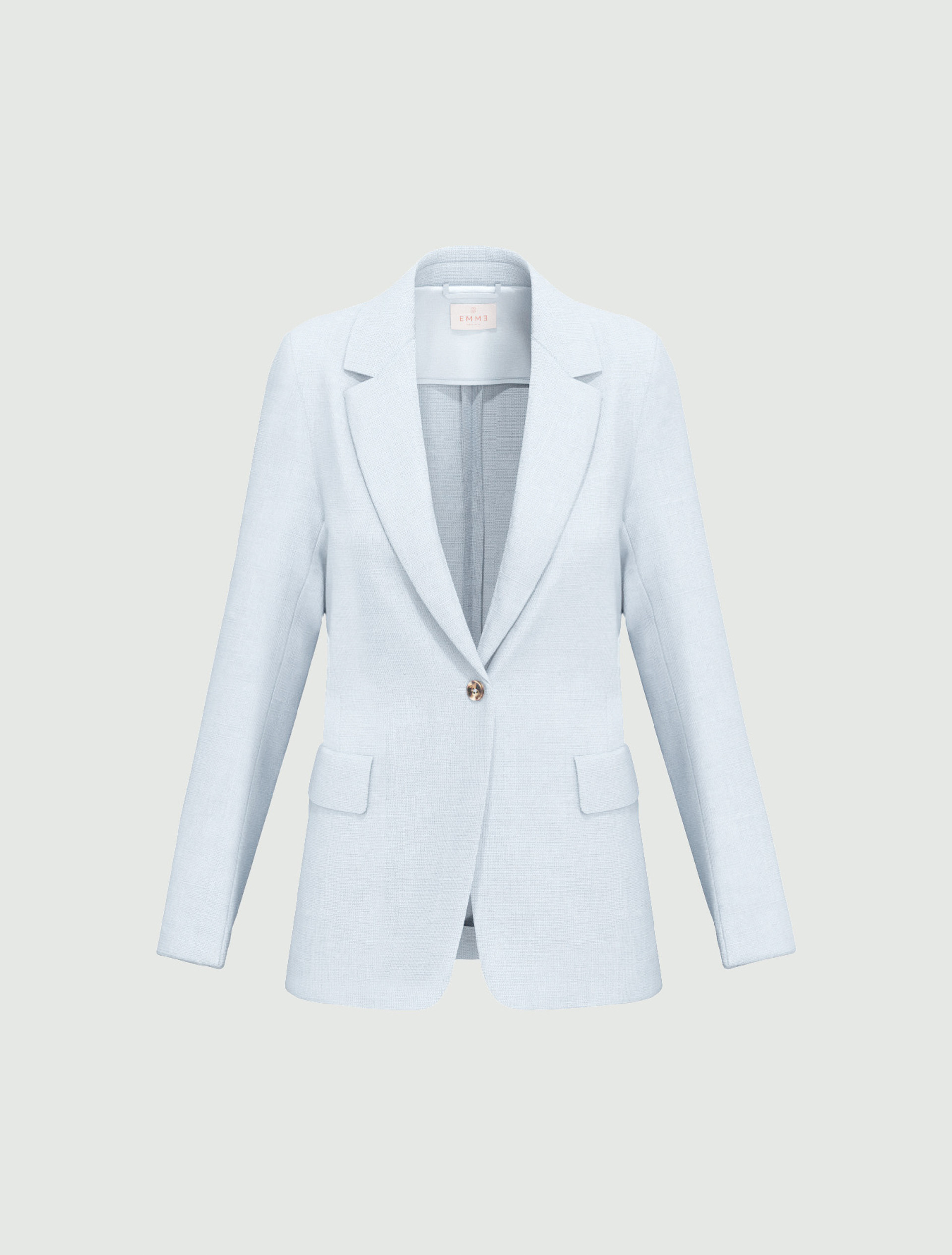 Linen blazer - LIGHT BLUE - Emme - 4