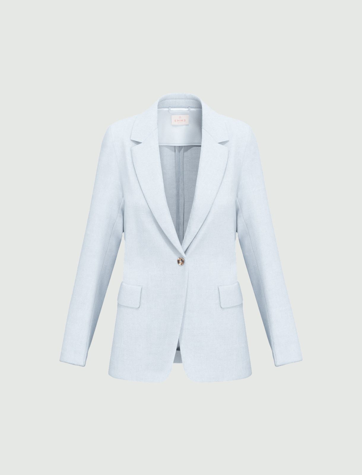 Linen blazer - LIGHT BLUE - Emme - 4