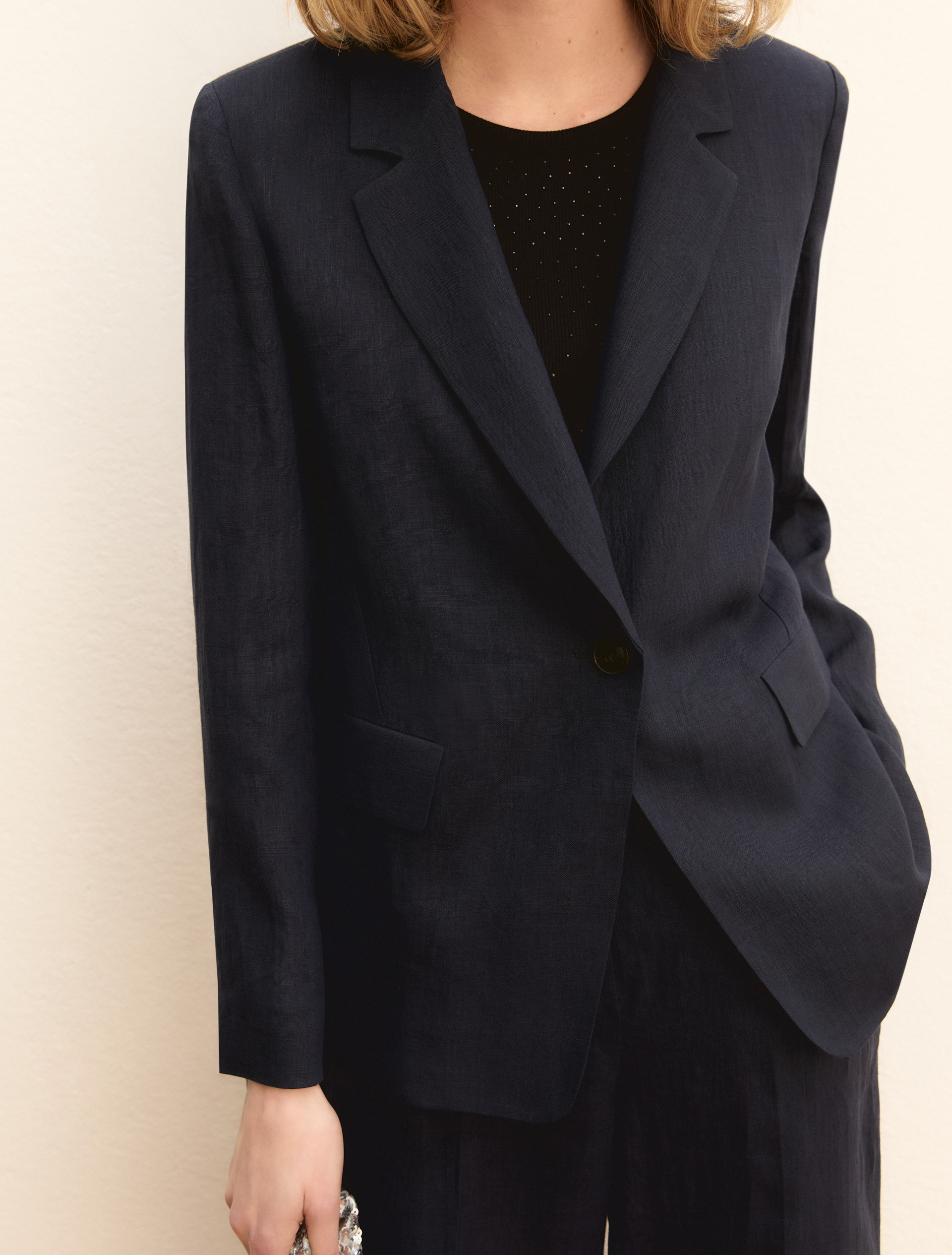 Blazer in lino - BLU NOTTE - Emme - 7