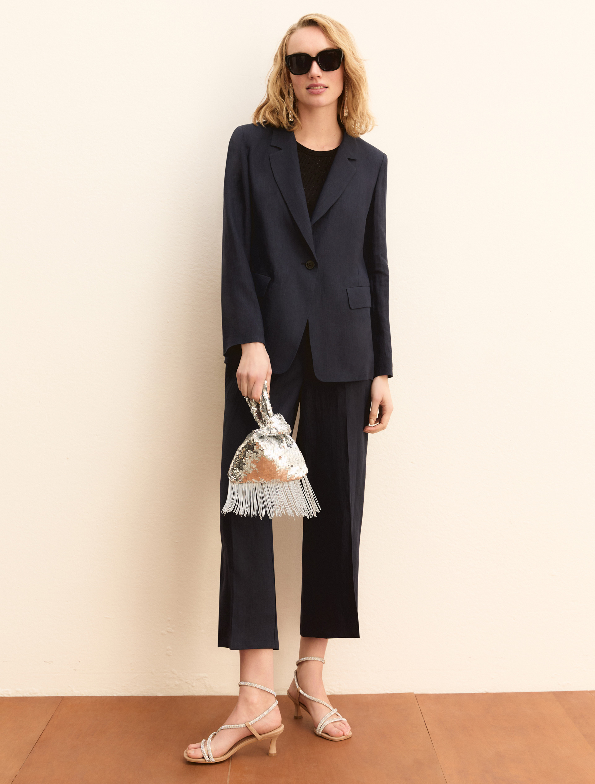 Blazer in lino - BLU NOTTE - Emme - 2