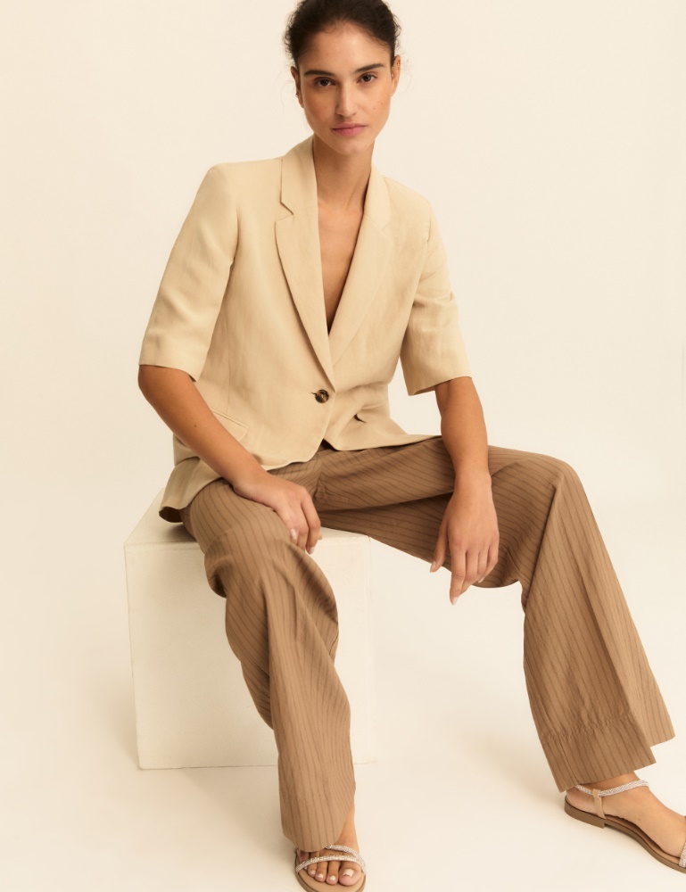 Blazer a manica corta in lino - Emme