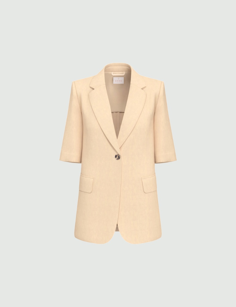 Blazer a manica corta in lino - Emme - 4