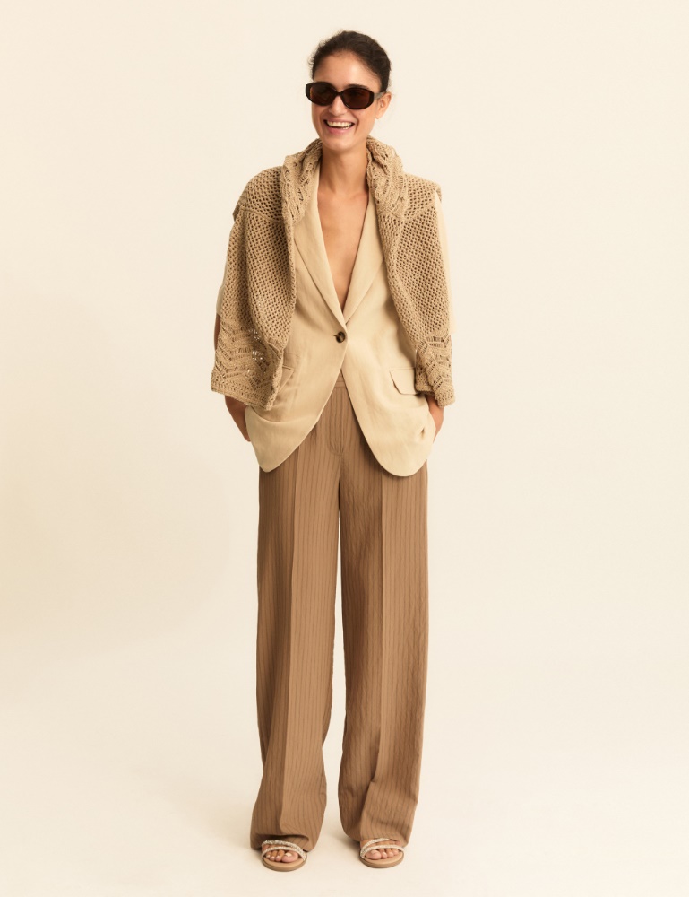 Blazer a manica corta in lino - Emme - 2