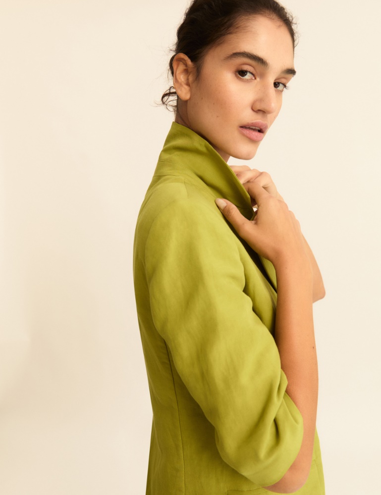 Blazer a manica corta in lino - Emme - 5