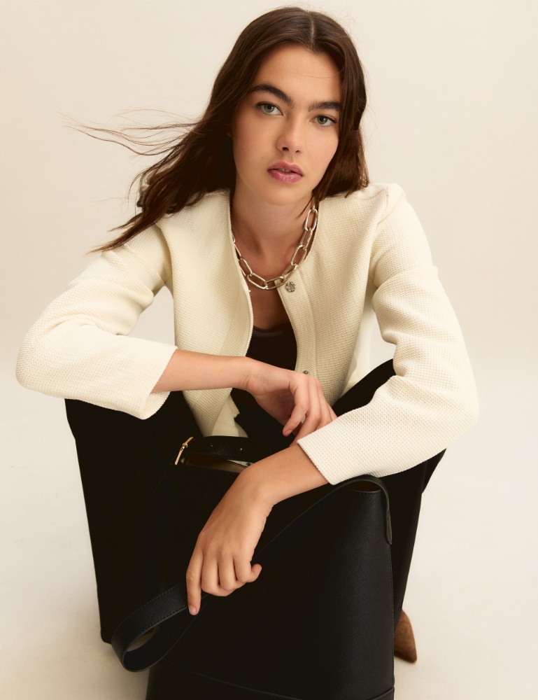 Short basketweave jacket - Emme