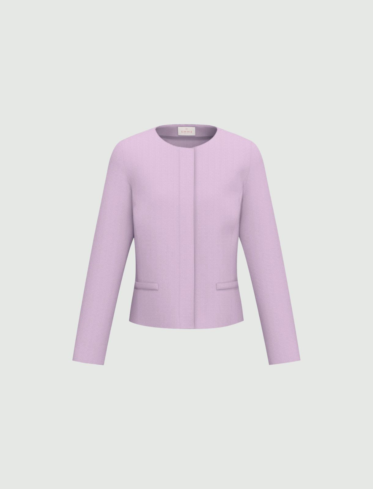 Short basketweave jacket - LILAC - Emme - 4
