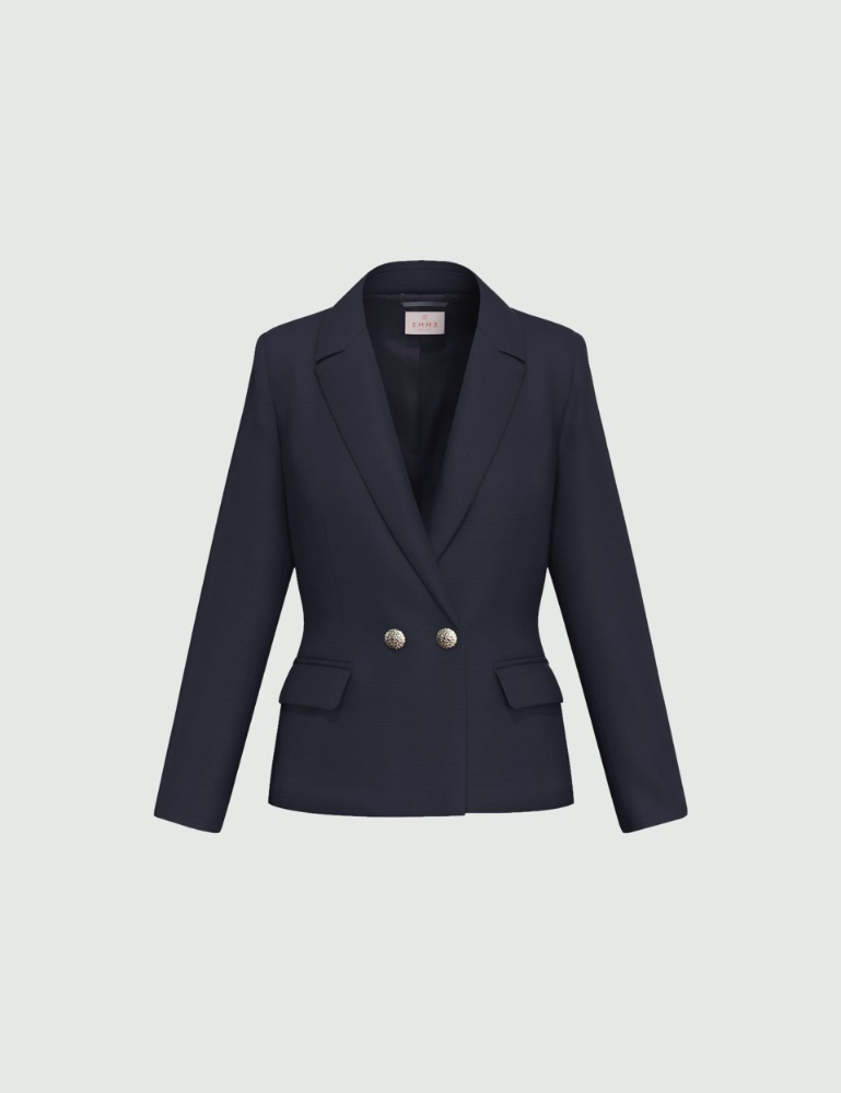 Double-breasted stretch faille blazer - Emme - 2