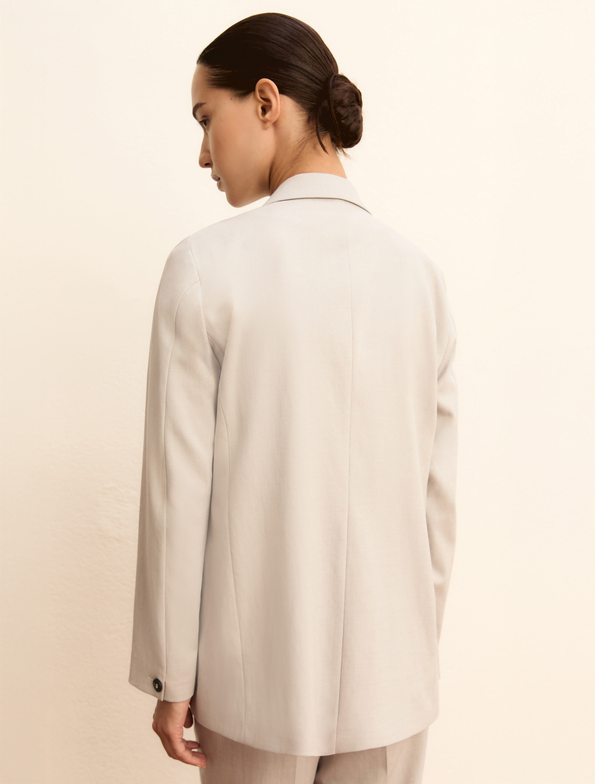 Viscose and lamé jacket - LIGHT GREY - Emme - 2