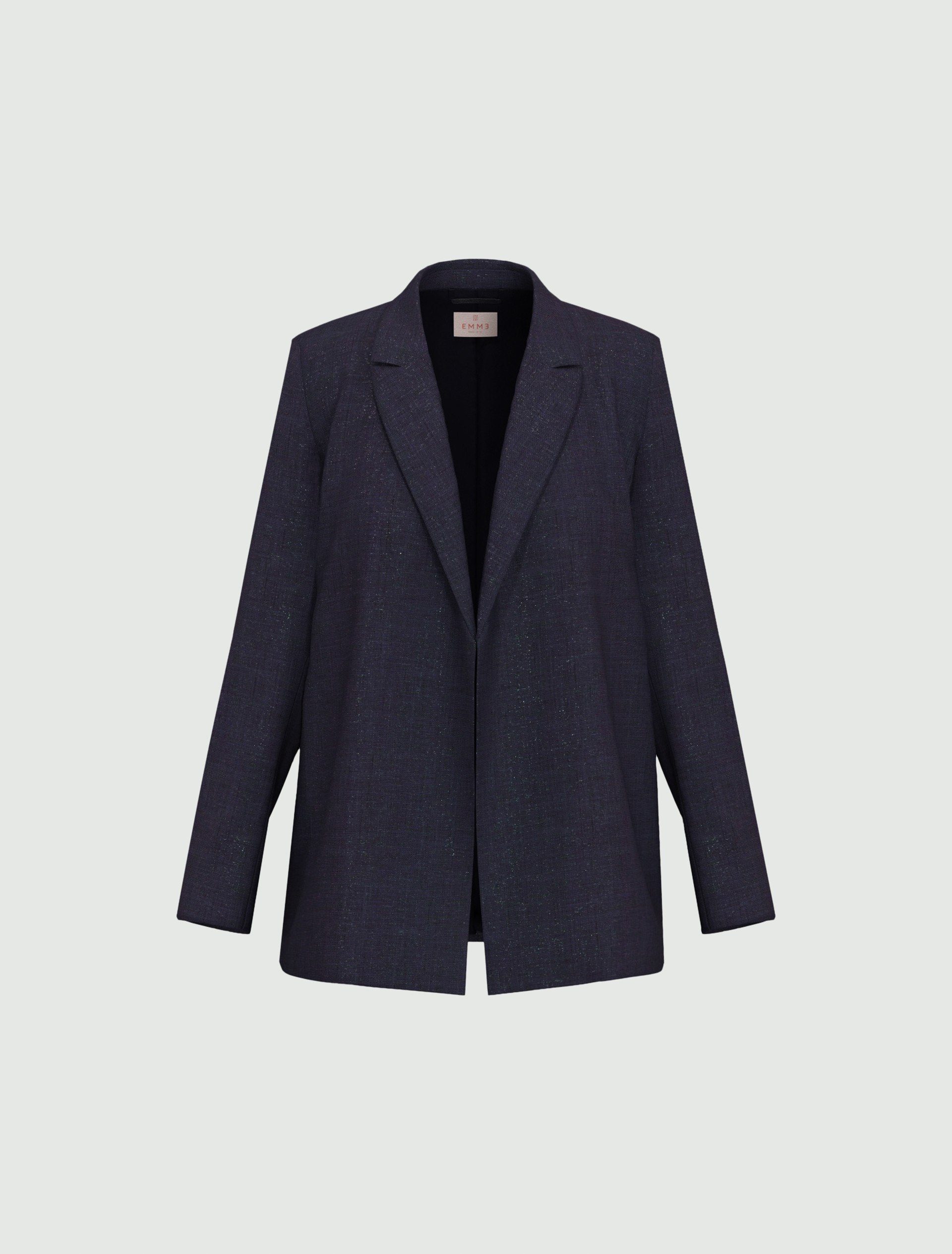 Viscose and lamé jacket - NAVY - Emme - 6