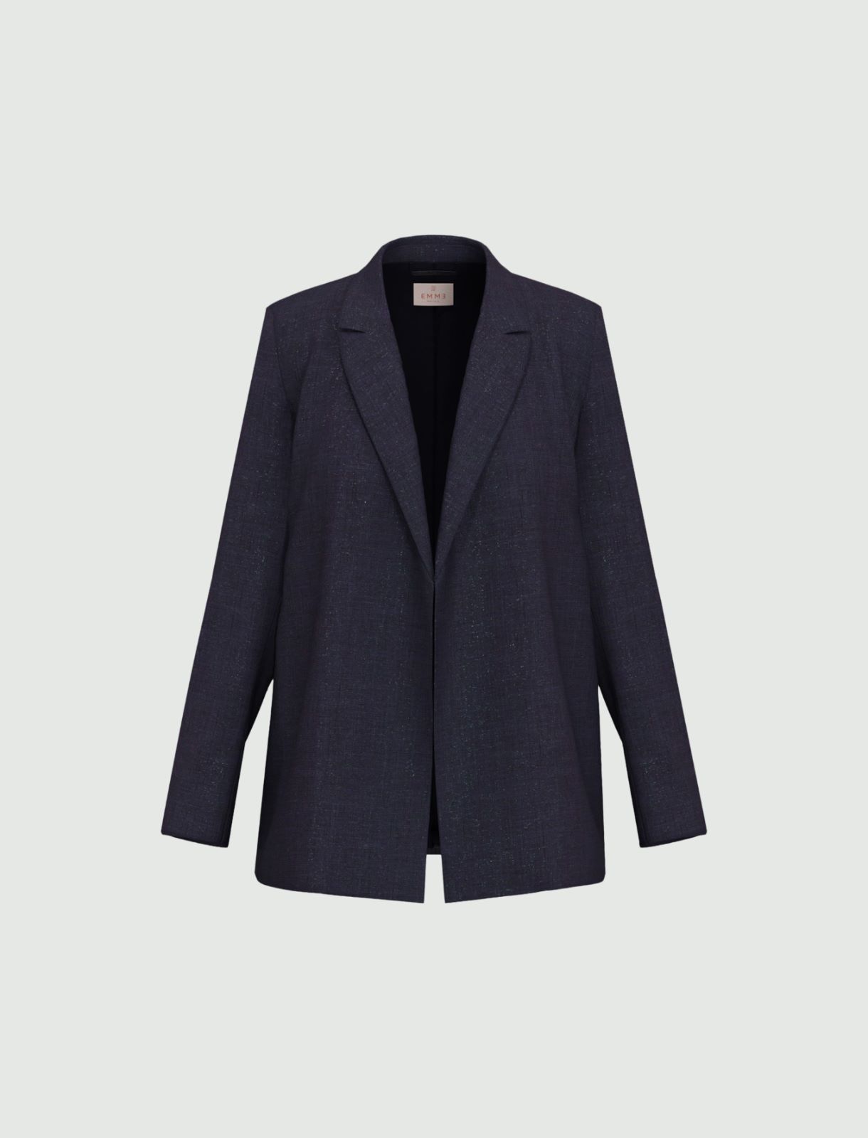 Viscose and lamé jacket - NAVY - Emme - 6