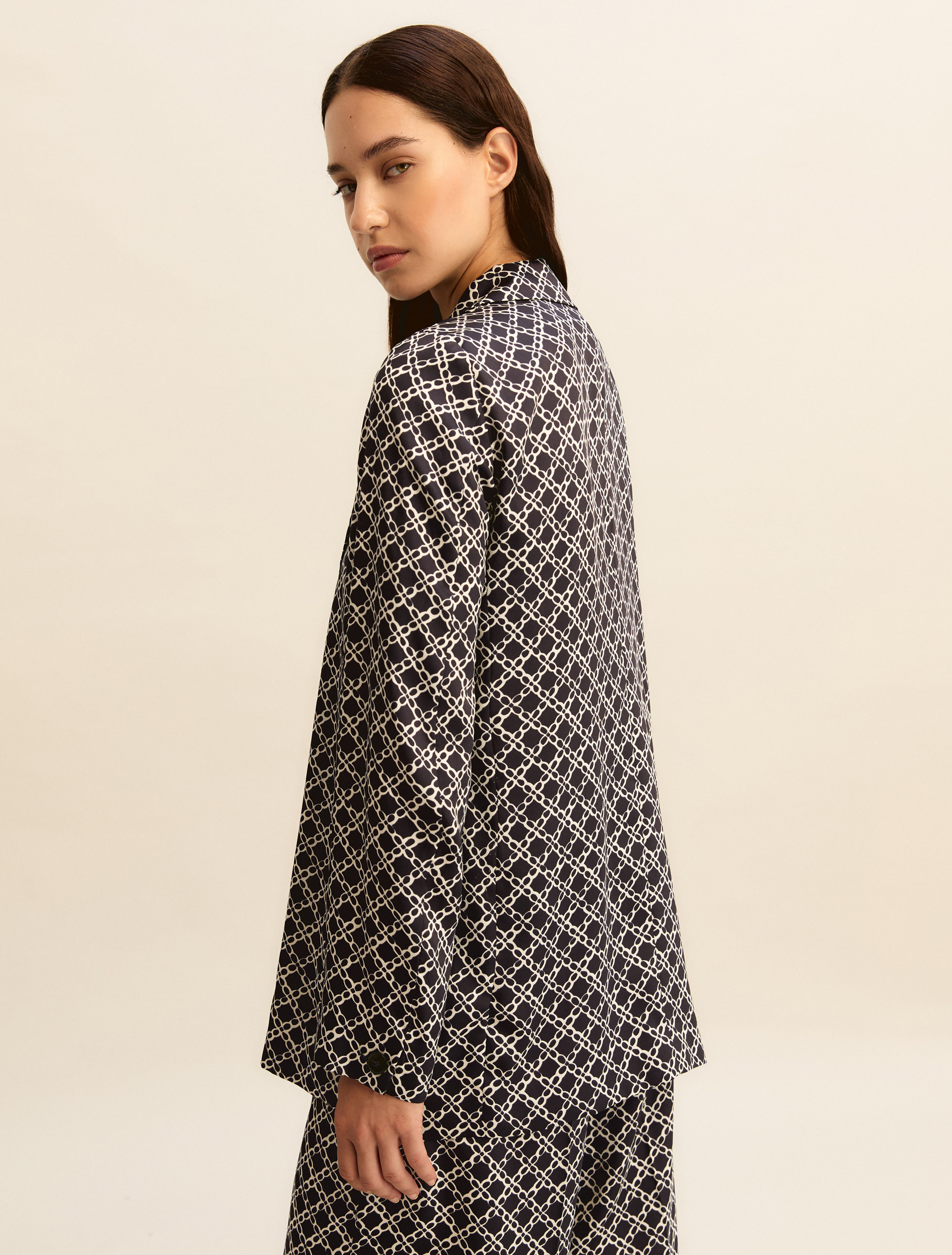 Printed twill jacket - NAVY - Emme - 3