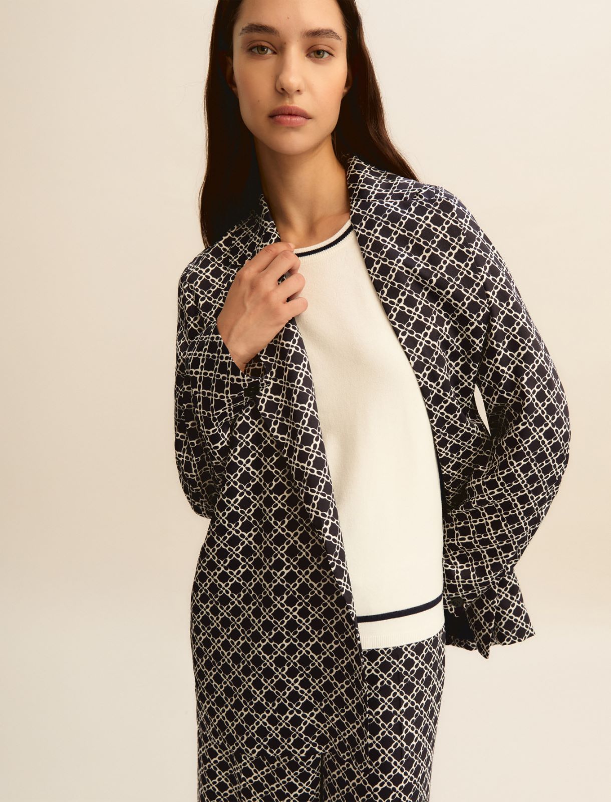 Printed twill jacket - NAVY - Emme - 6
