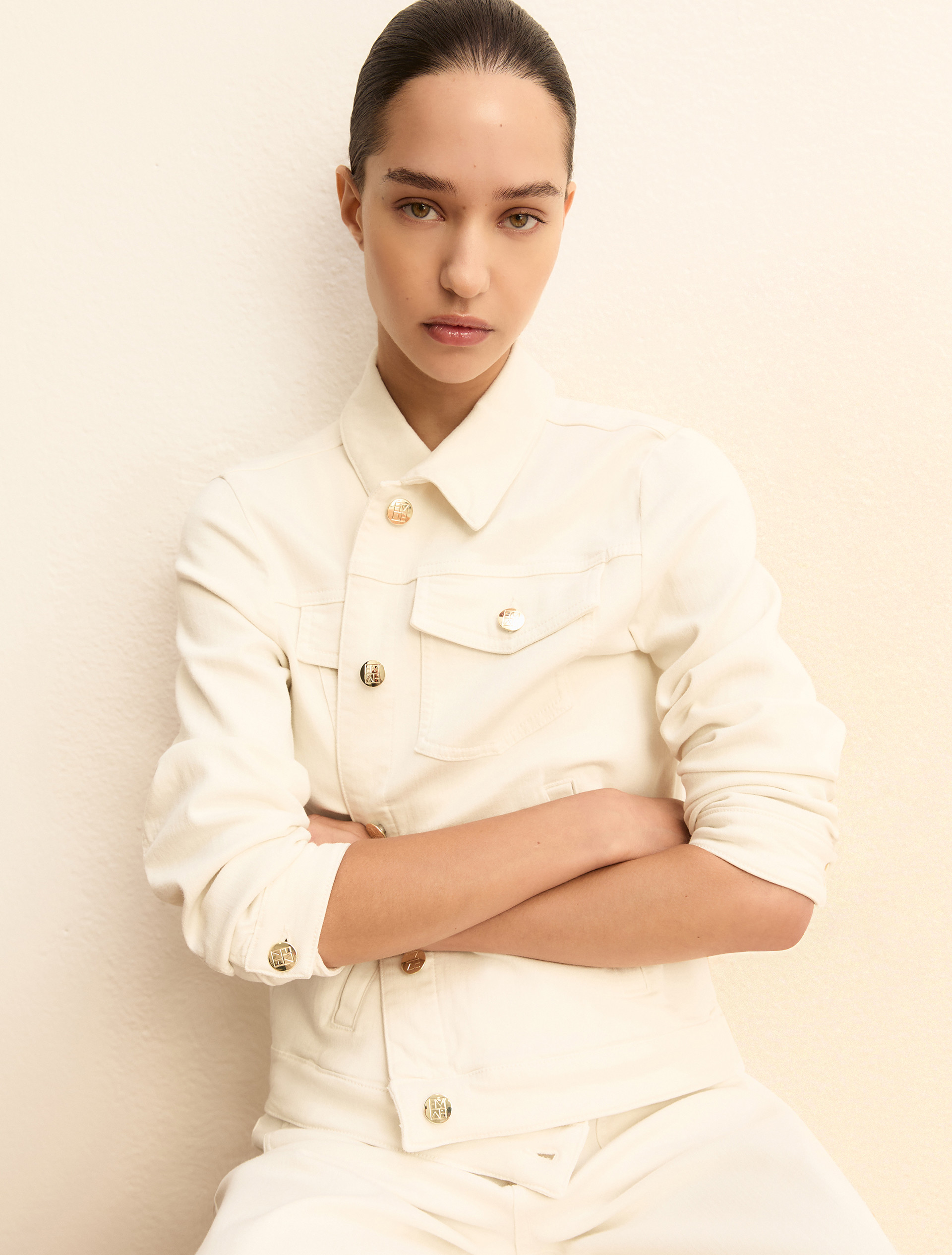 Giacchina in gabardina - BIANCO LANA - Emme - 1