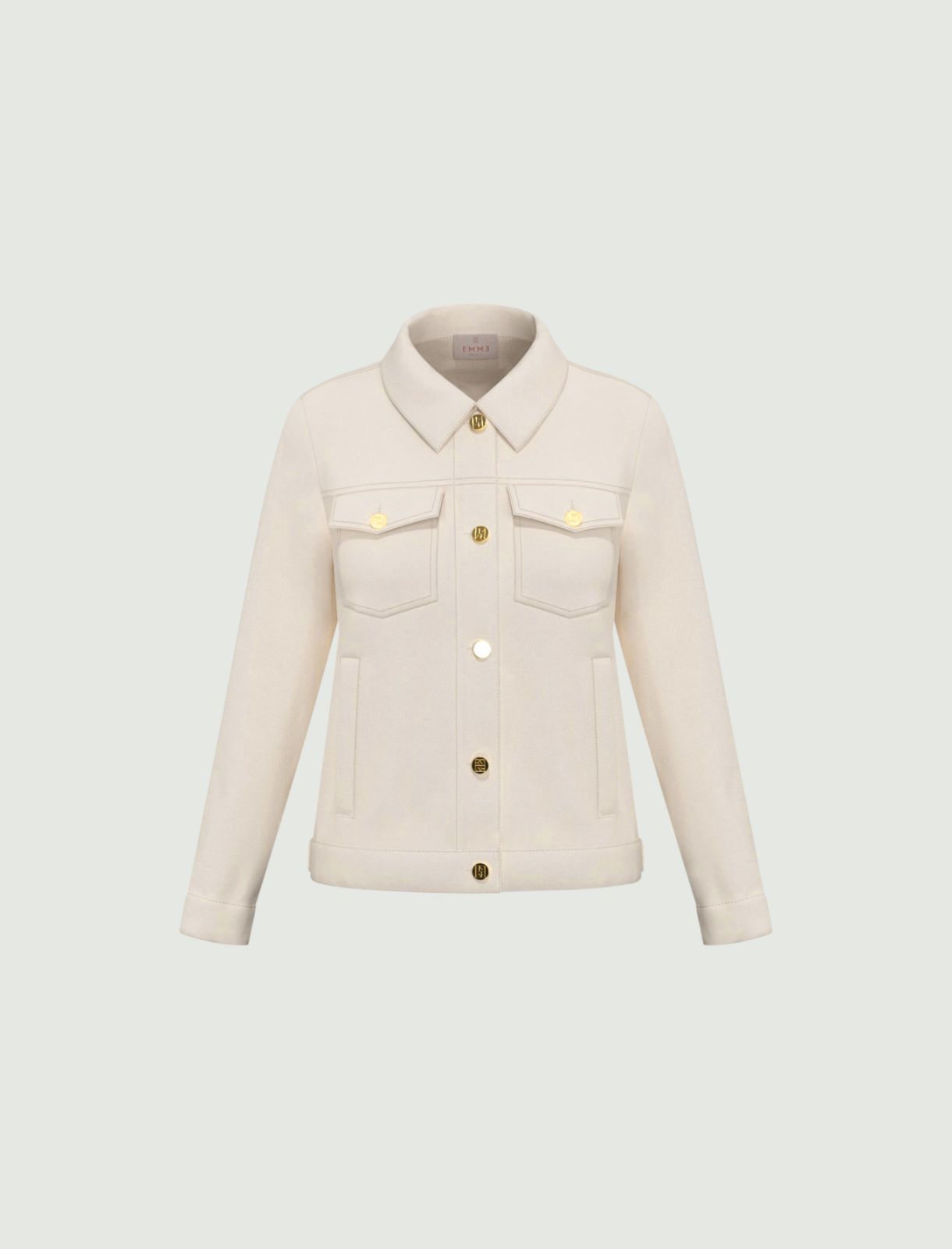 Giacchina in gabardina - BIANCO LANA - Emme - 5
