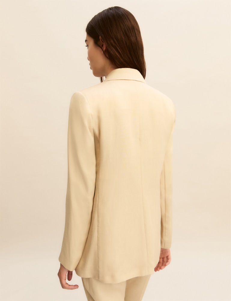 Linen-blend twill jacket - Emme - 3