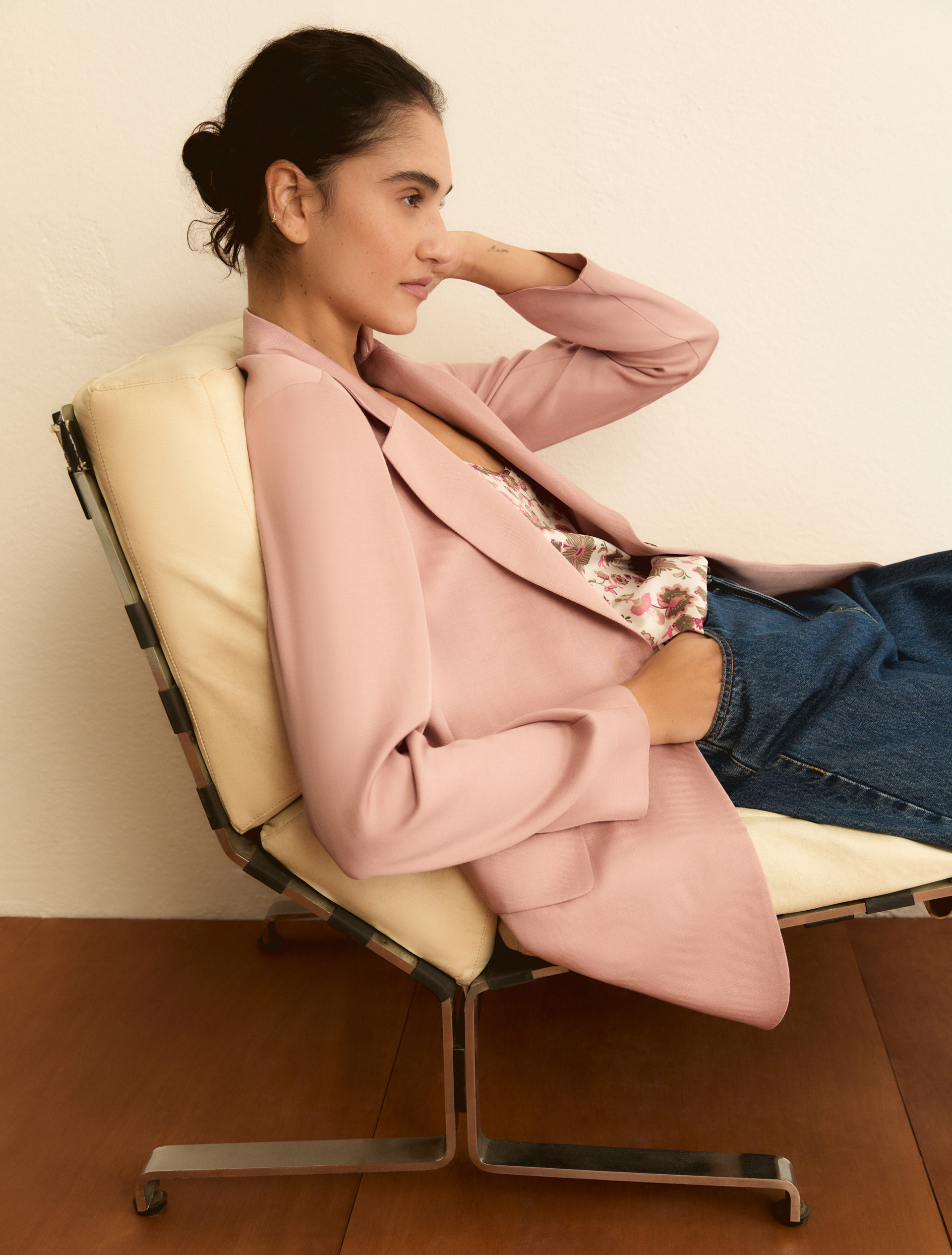 Giacca in twill di misto lino - ROSA - Emme - 1