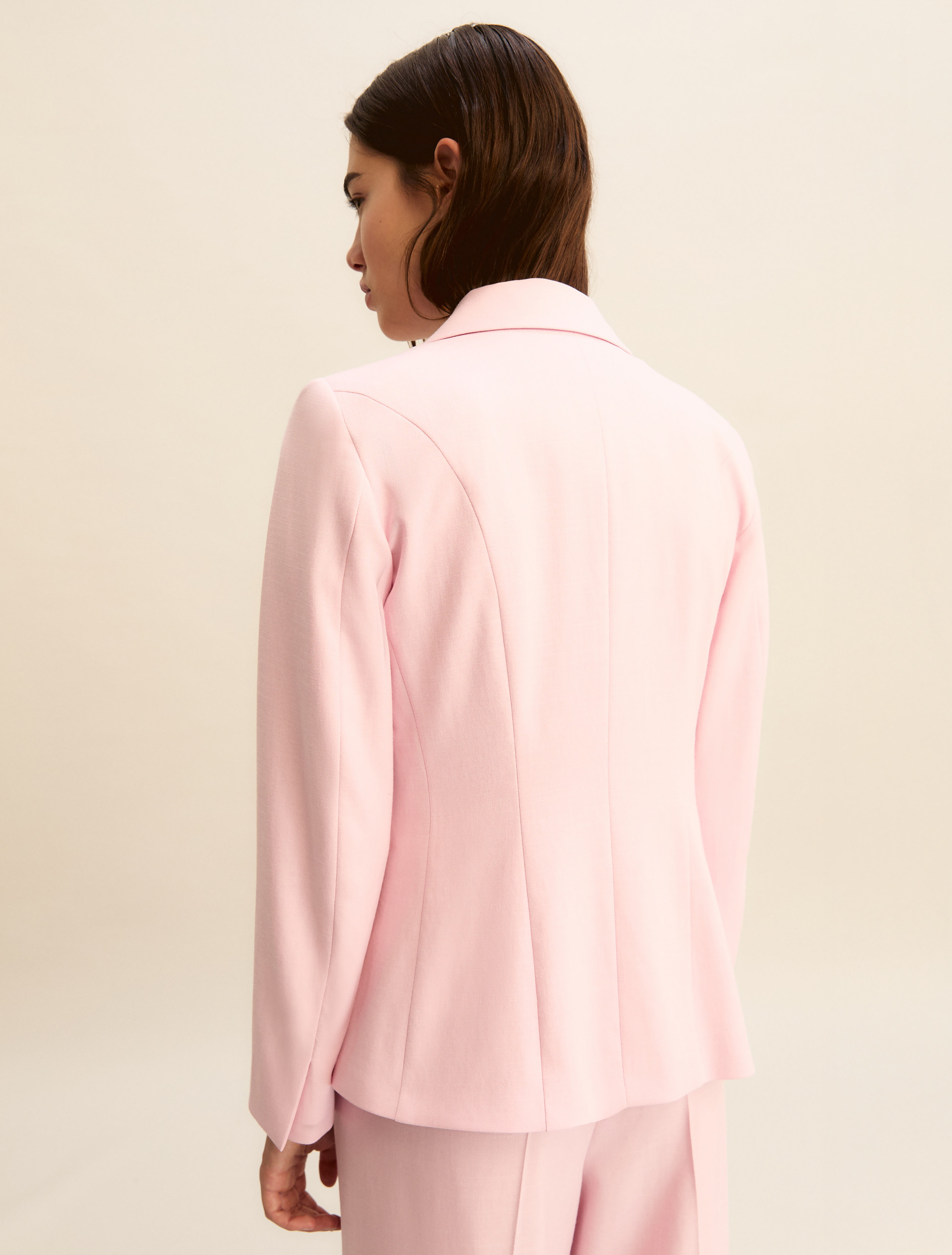 Lamé-adorned viscose jacket - PINK - Emme - 3