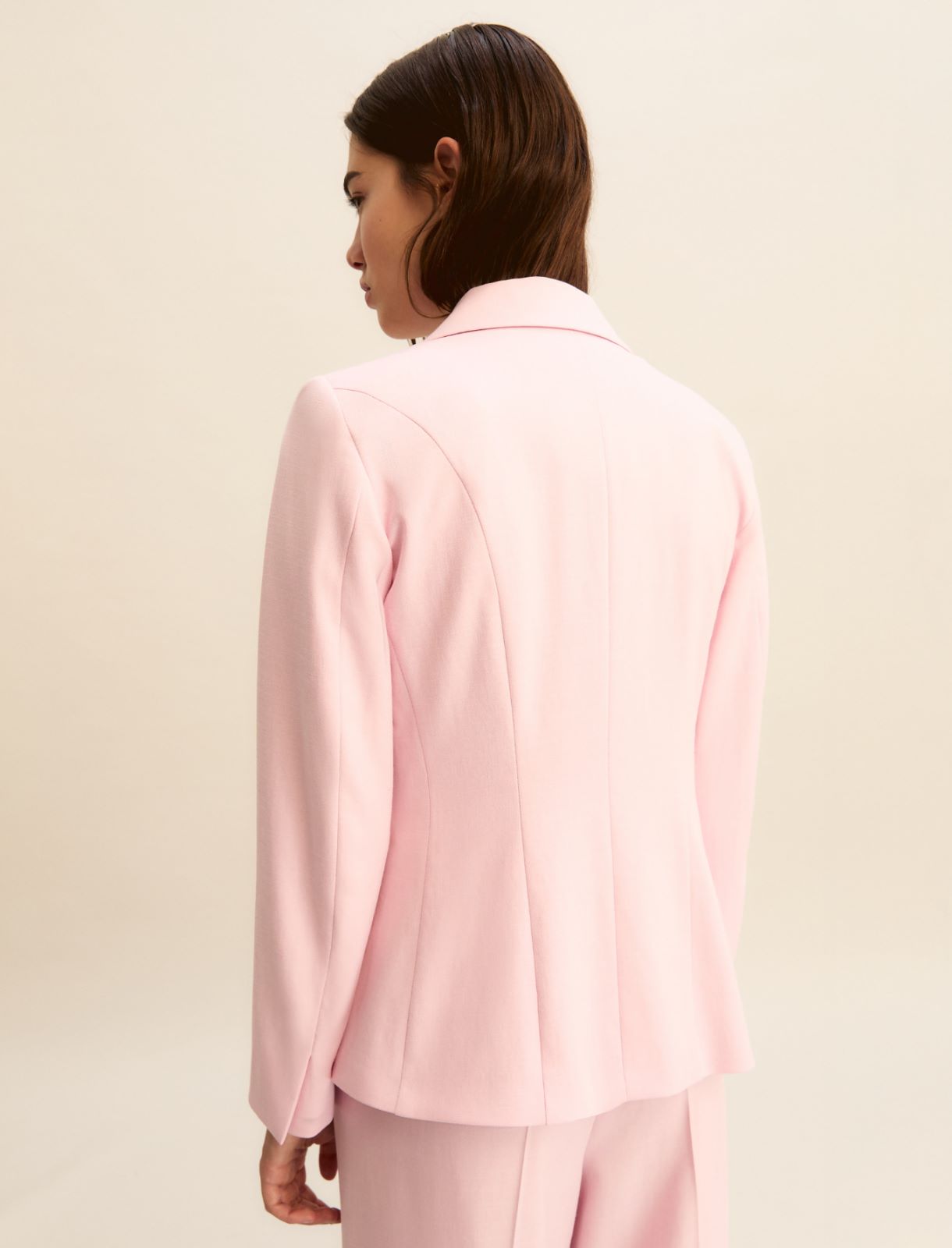 Lamé-adorned viscose jacket - PINK - Emme - 3