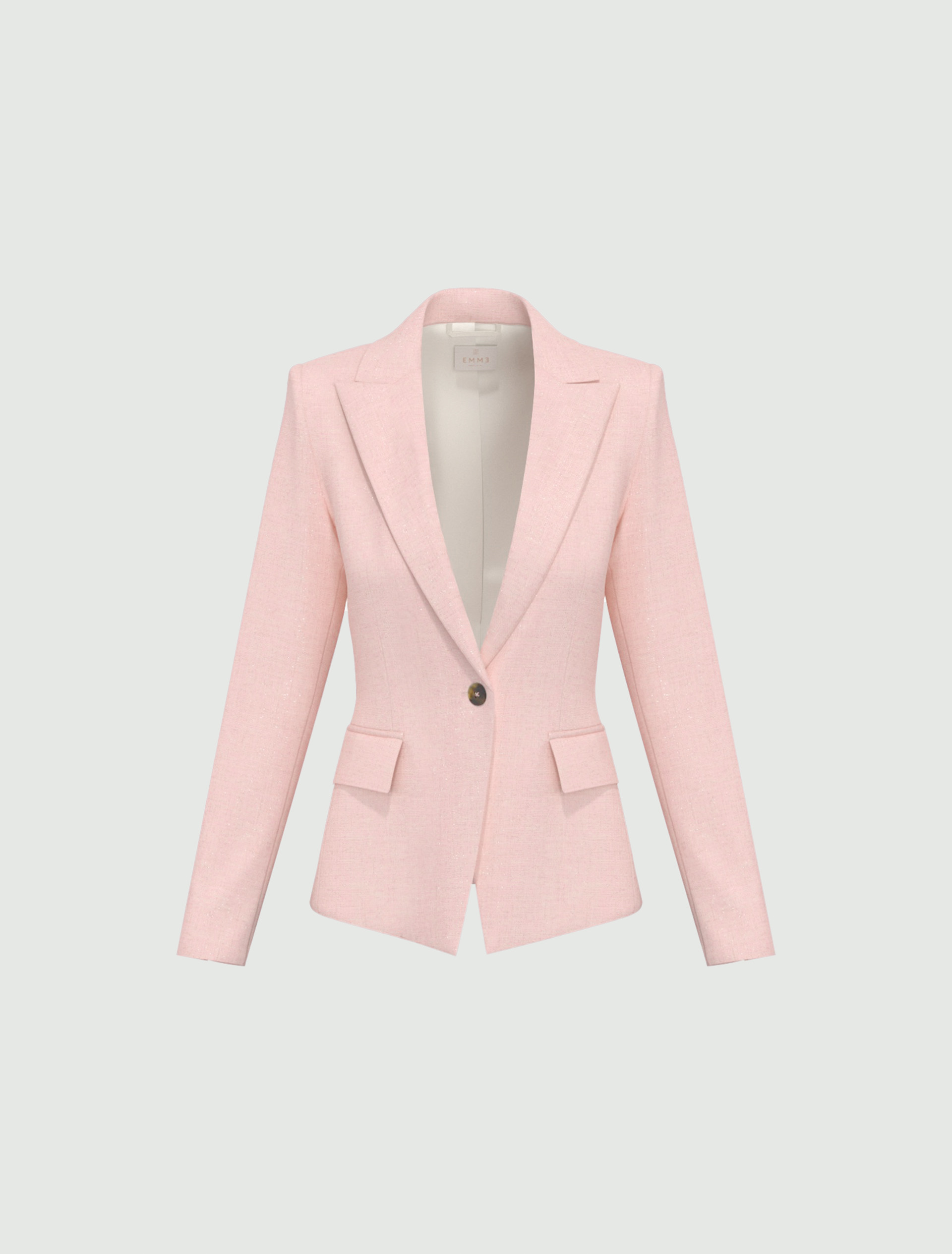 Lamé-adorned viscose jacket - PINK - Emme - 4